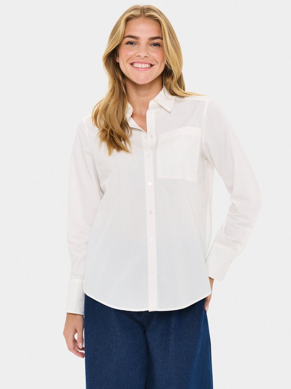 Saint Tropez - Klassische Weiße Hemdbluse - Blouses & Shirts - Damen - Weiß - S - Bild 3