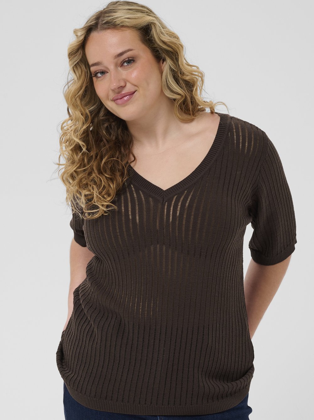 Kaffe Curve Damen Marron Pullover Abeline - Bild 2