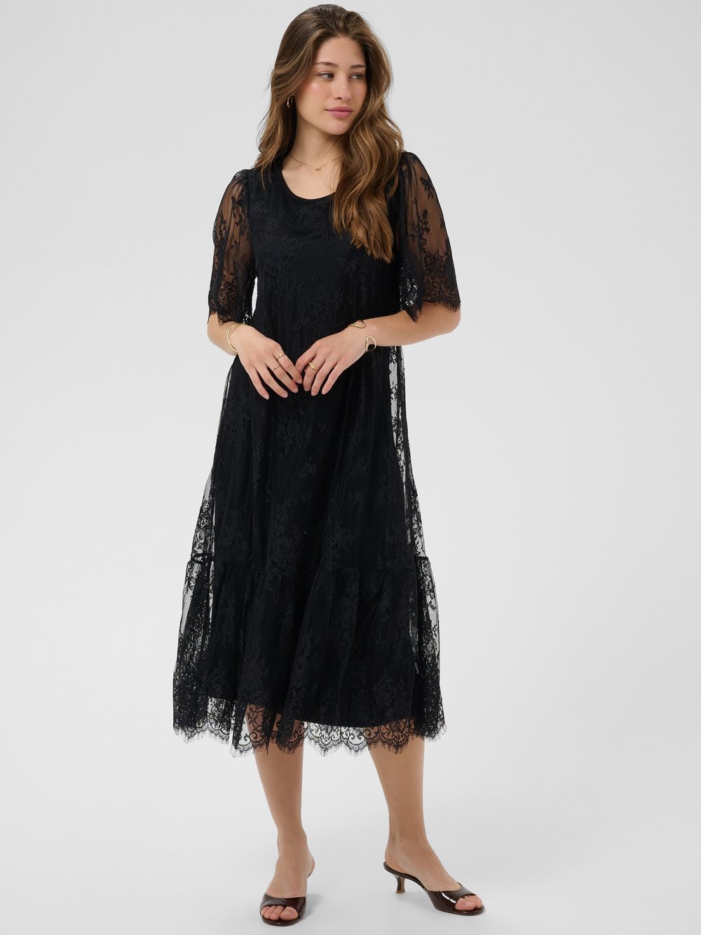Cream Damen Pitch Schwarz Midikleid "Damen Kleid Crmira" erhältlich in Größe von Baur - Bild 3