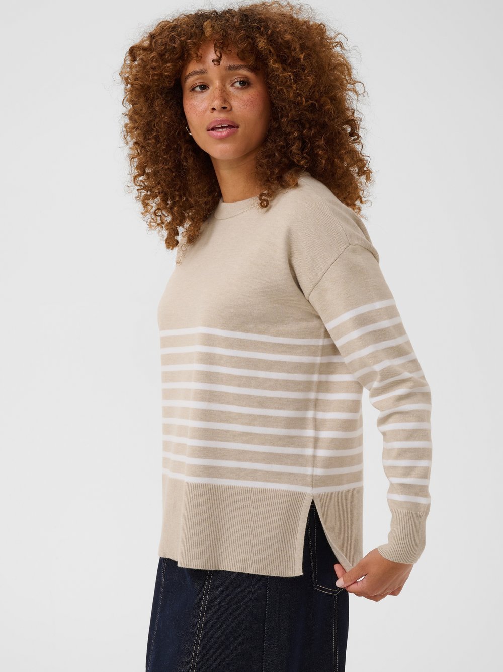 Kaffe , Damen, Strickwaren, Beige, 2XL - Bild 3
