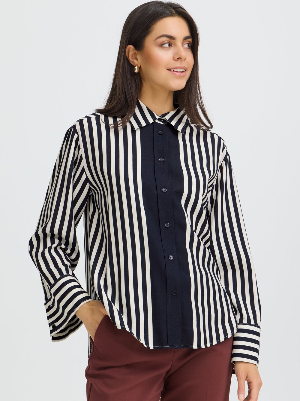 Fransa Damen Bleu Hemd Alday 1 - Bild 3