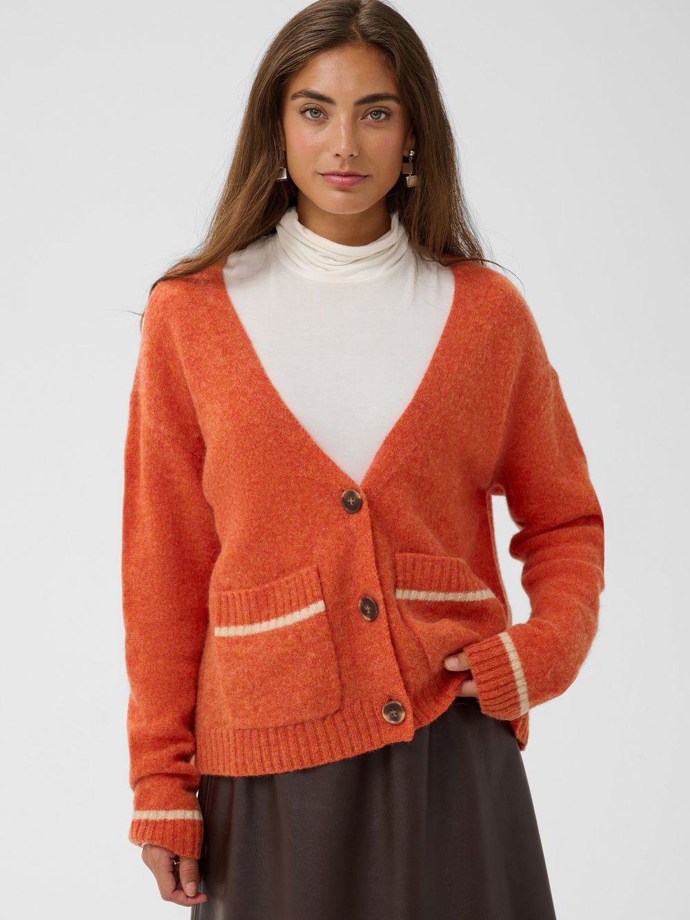 Culture Damen Orange Strickjacke, Nova Katrina - Bild 3