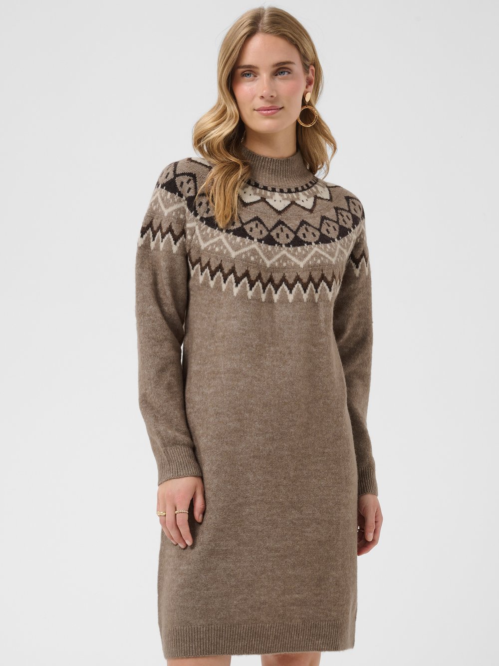 VAN GRAAF Cream Damen Braun Kleid Crcherrie Extra Groß