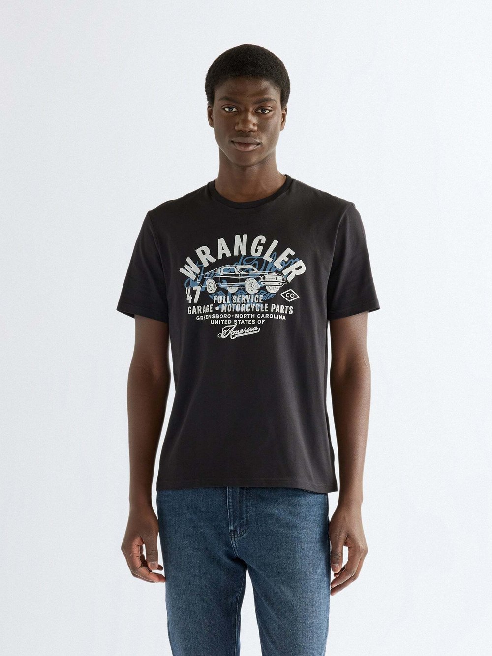 Wrangler, Herren, Shirts, T-Shirt Americana, Schwarz, (XL) - Bild 3