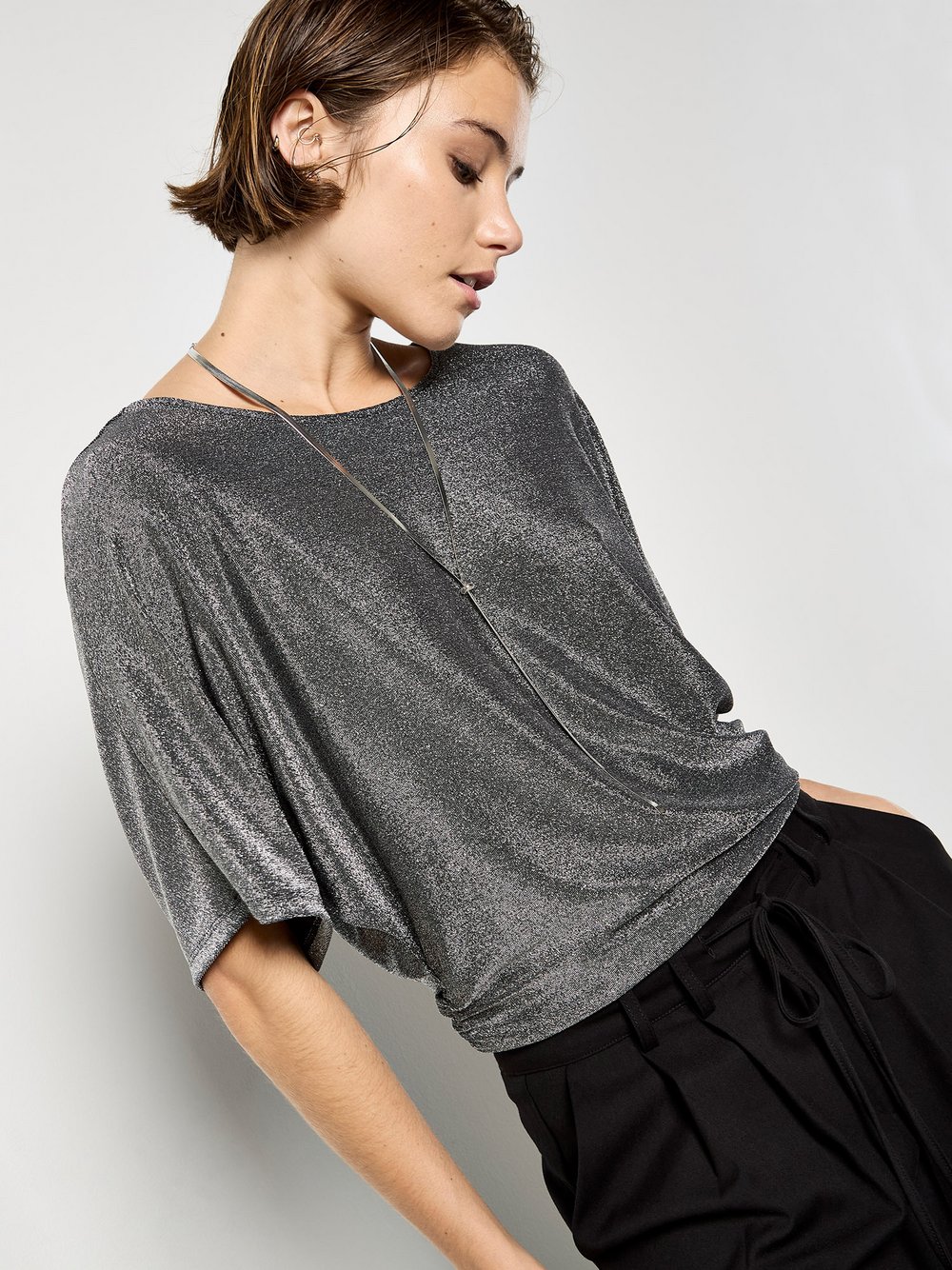 VAN GRAAF Apricot Damen Silber Blusenshirt Polyamid Mehrfarbig, Größe 34
