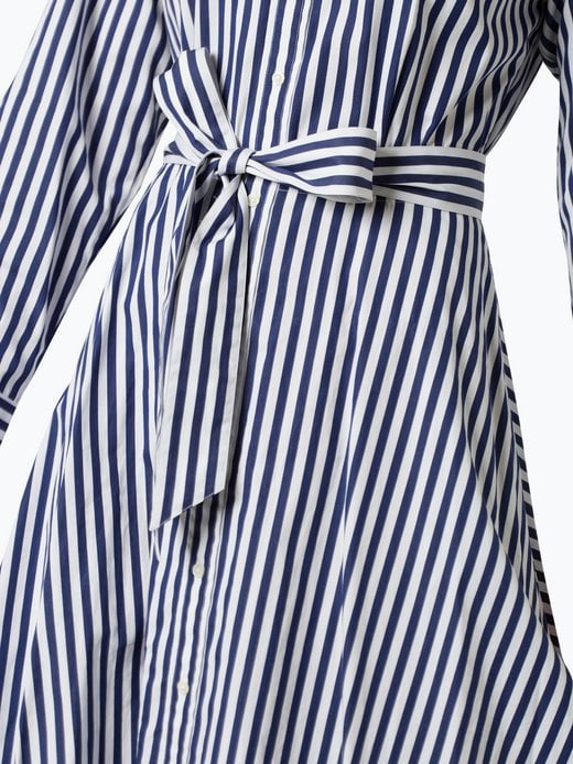 Polo Ralph Lauren Baumwolle Gestreiftes Hemdkleid in Weiß Damen Bekleidung Kleider Freizeitkleider und Tageskleider 