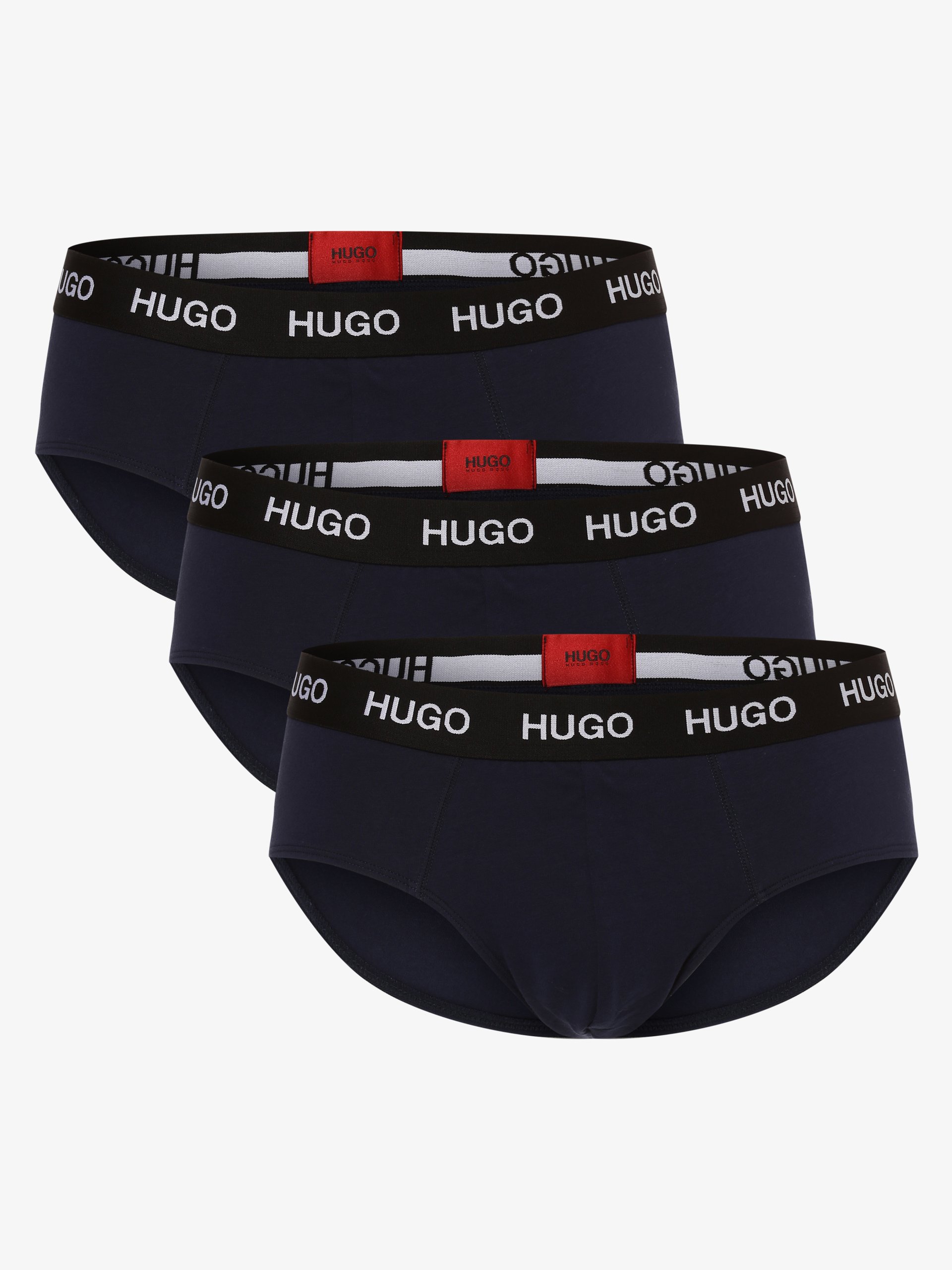 HUGO Slipy pakowane po 3 szt. Mężczyźni Bawełna niebieski