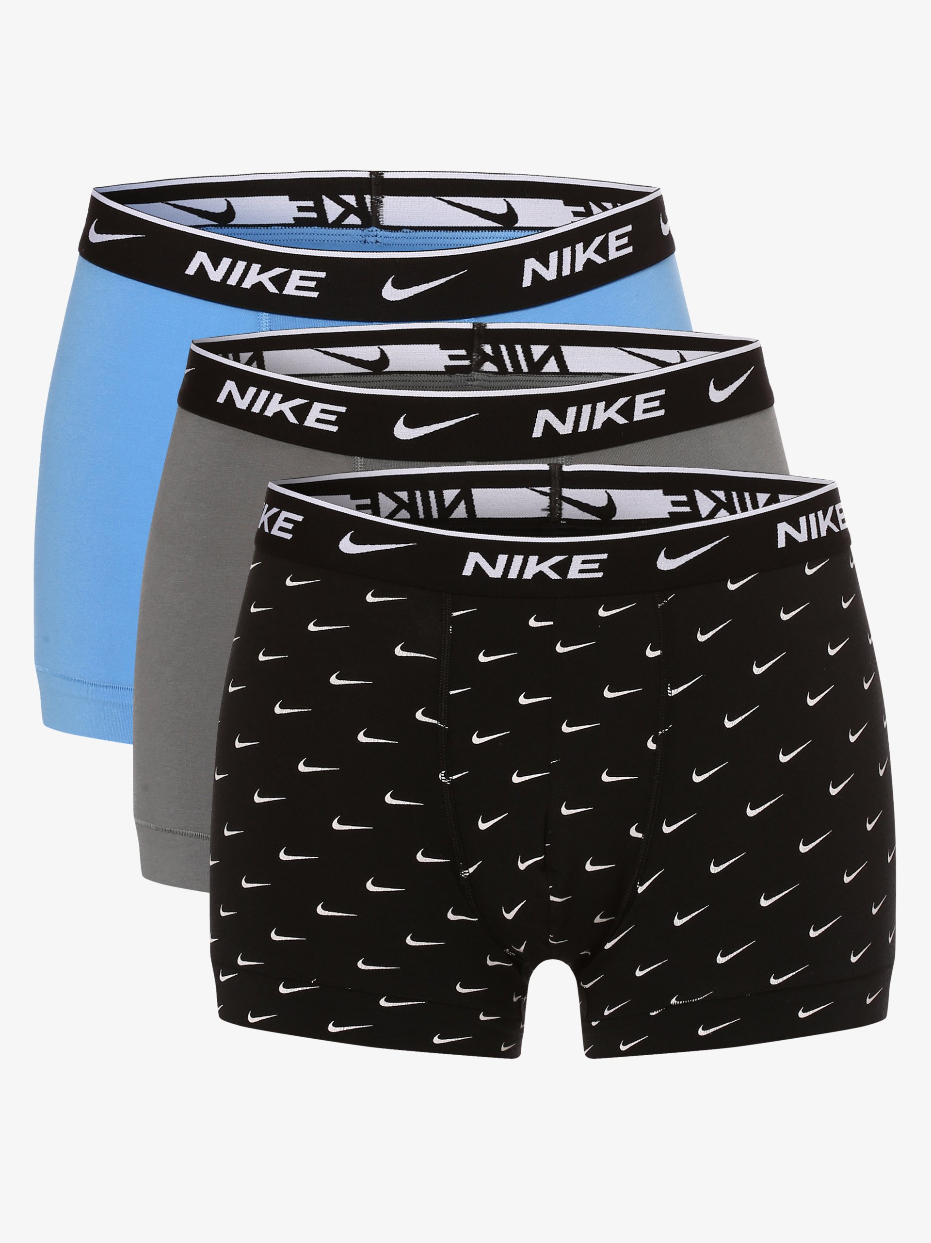 Nike Obcisłe bokserki pakowane po 3 szt. Mężczyźni Bawełna niebieski|szary|czarny|wielokolorowy