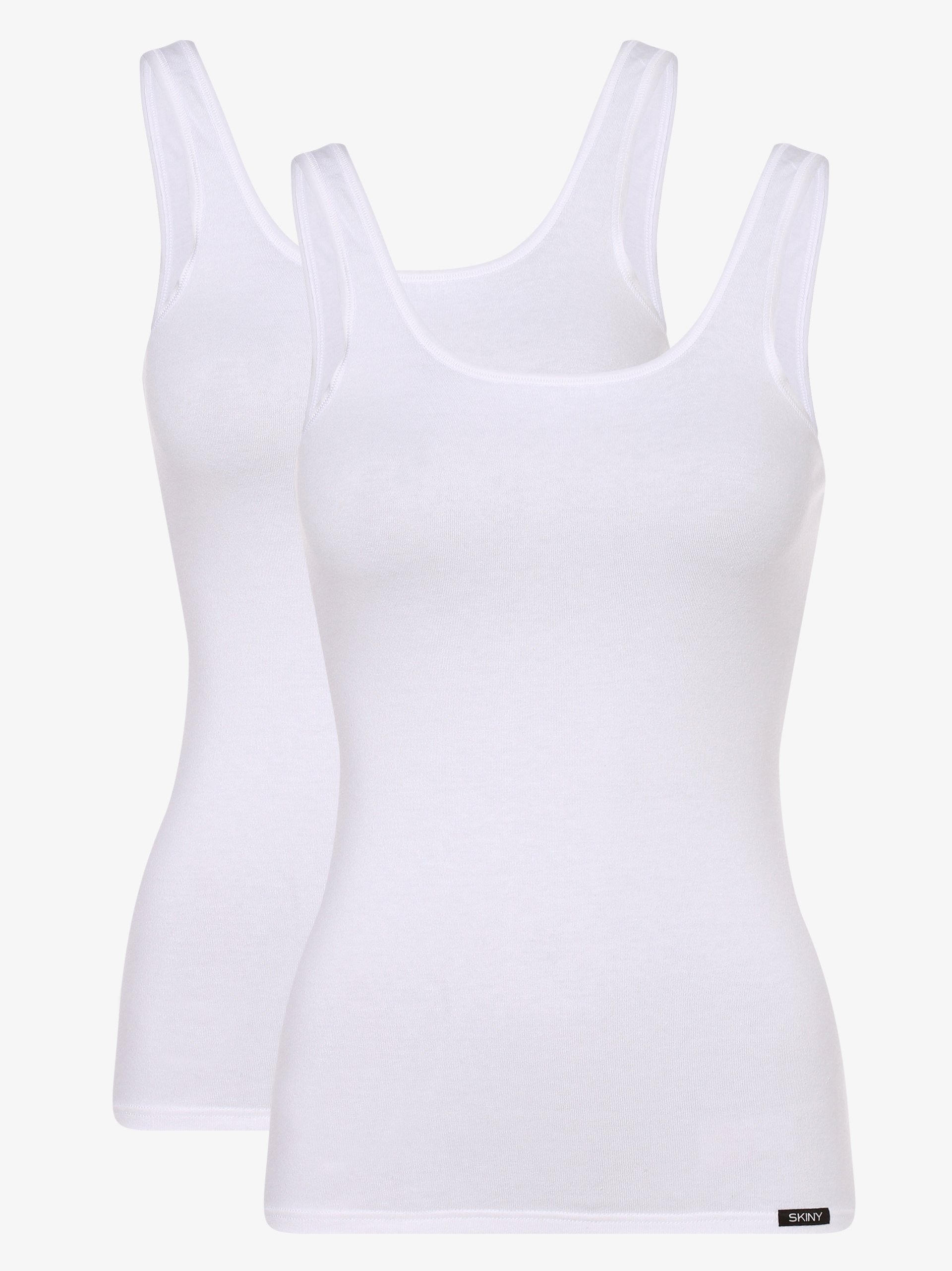 SKINY Top w zestawie 2 szt. Kobiety Bawełna biały
