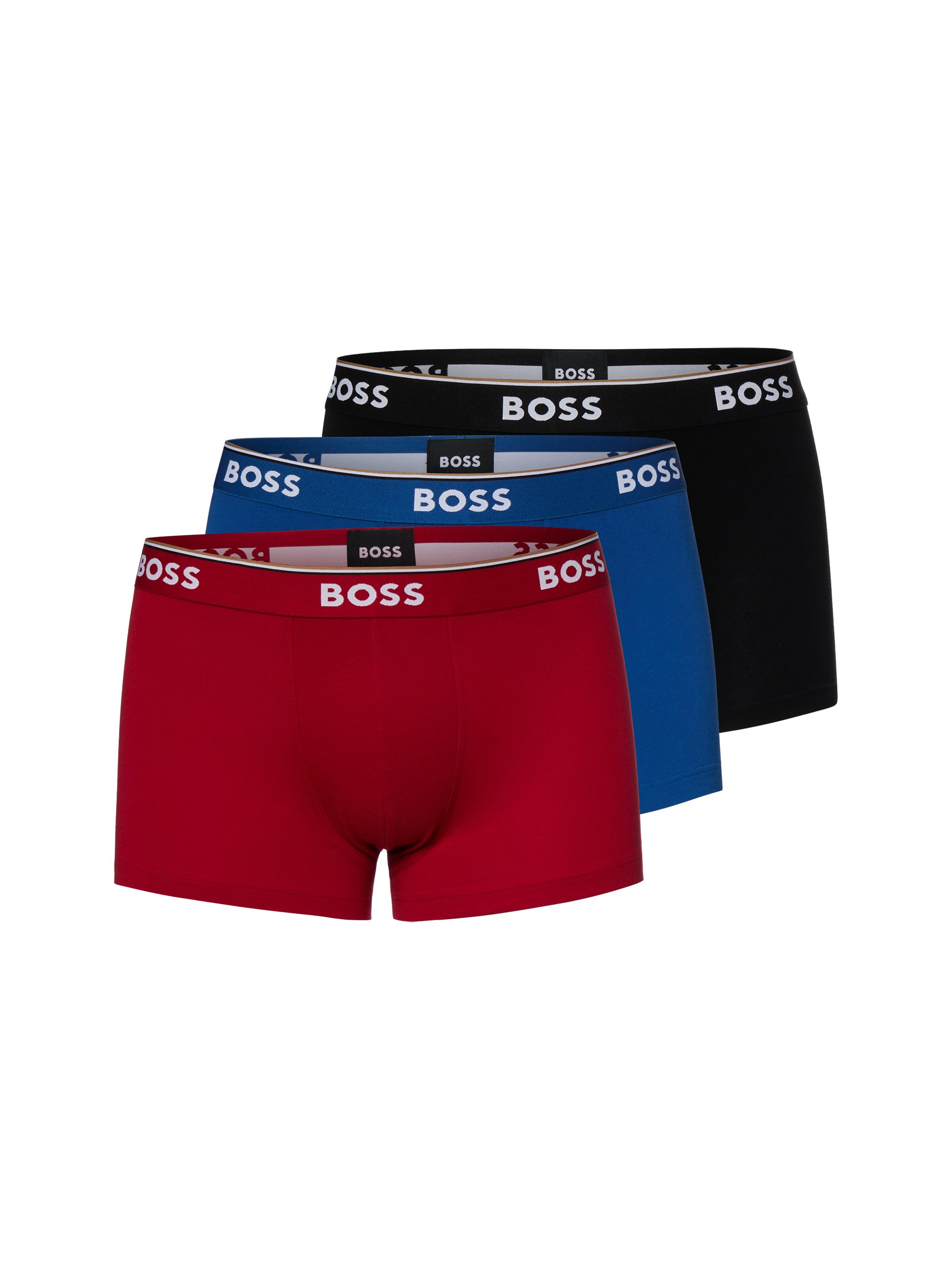 BOSS Bokserki w 3-paku Mężczyźni Bawełna niebieski|czerwony|czarny