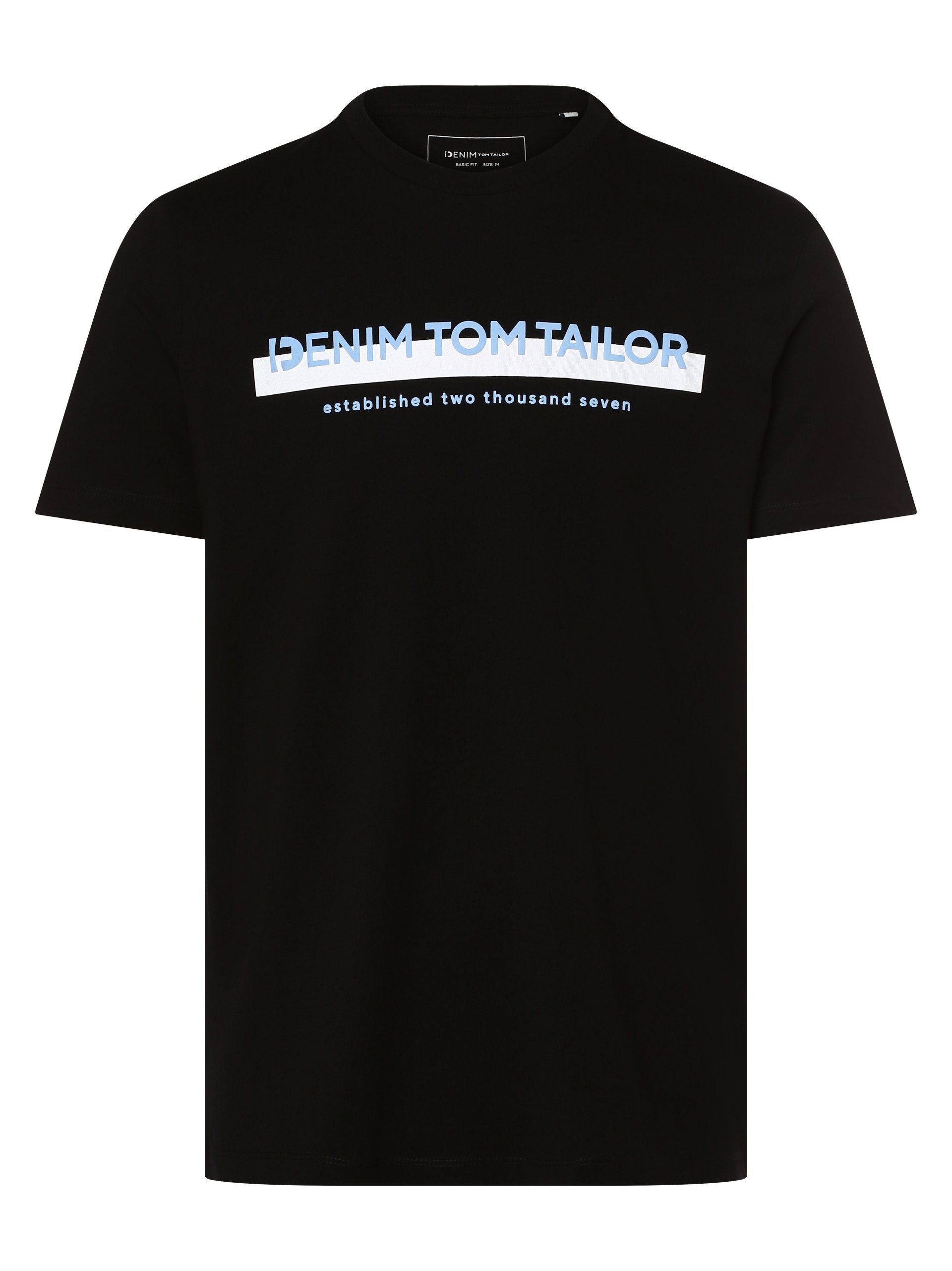 Tom Tailor Denim T-shirt Mężczyźni Bawełna czarny
