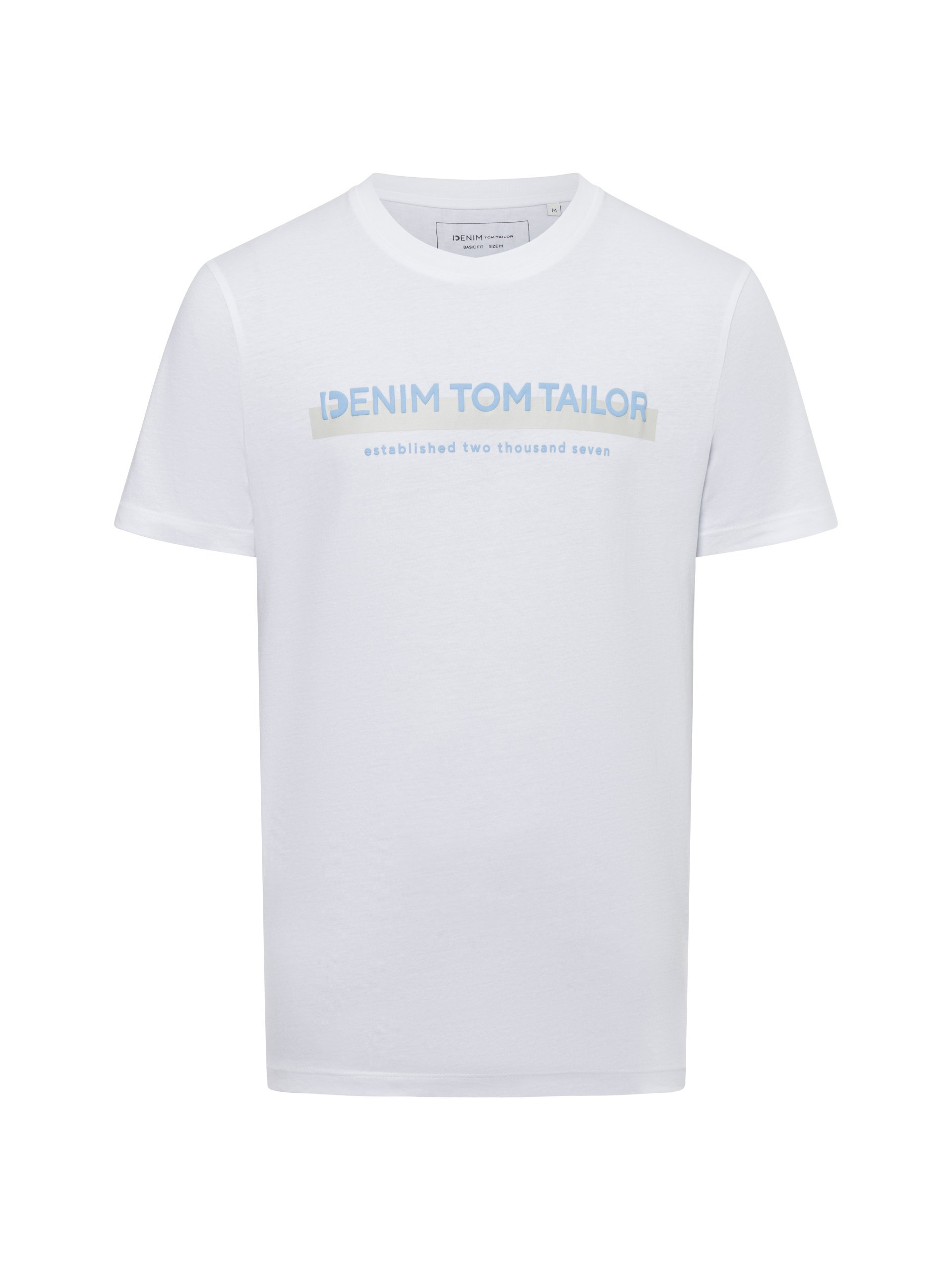 Tom Tailor Denim T-shirt Mężczyźni Bawełna biały