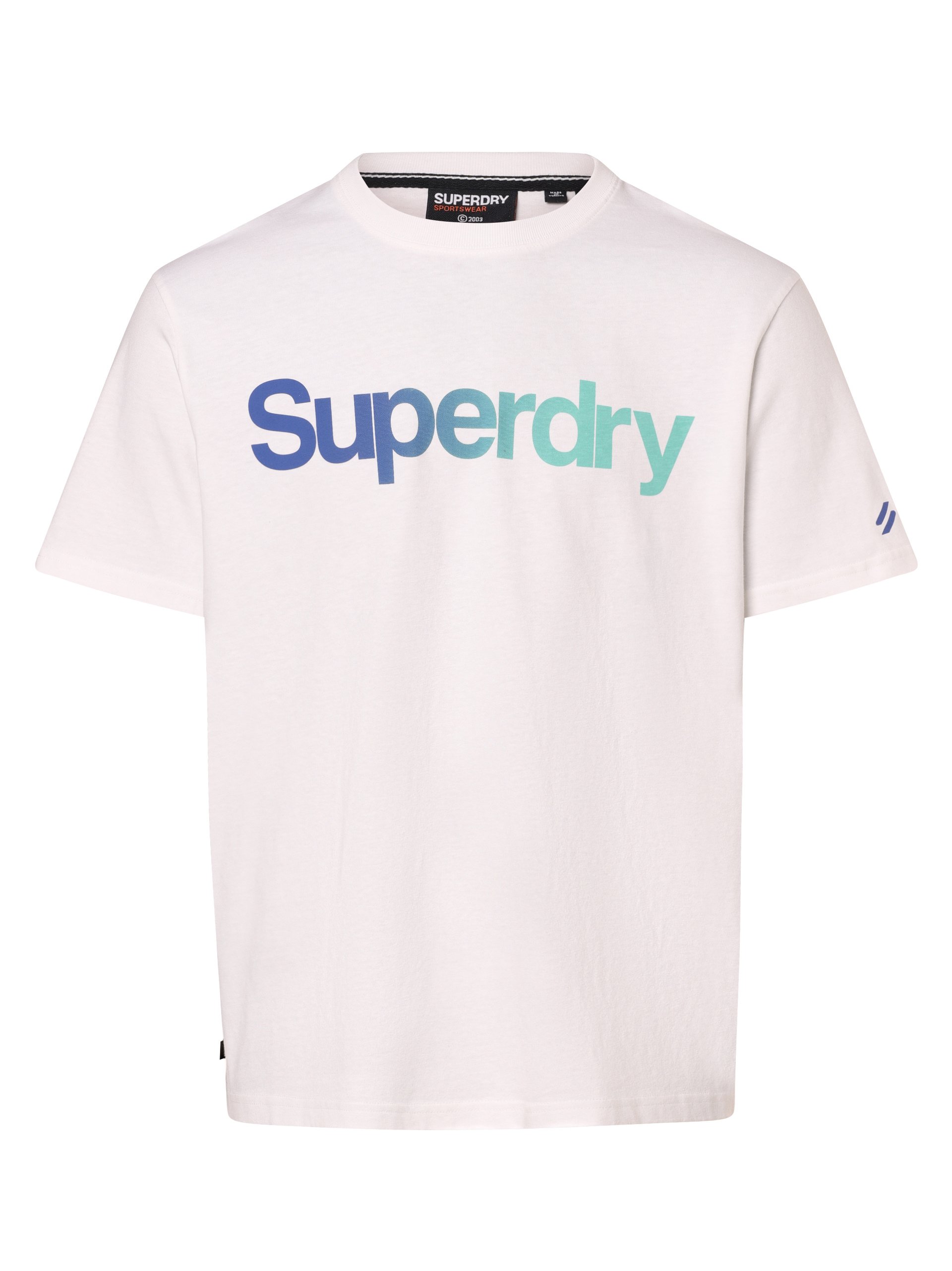 Superdry T-shirt Mężczyźni Bawełna biały