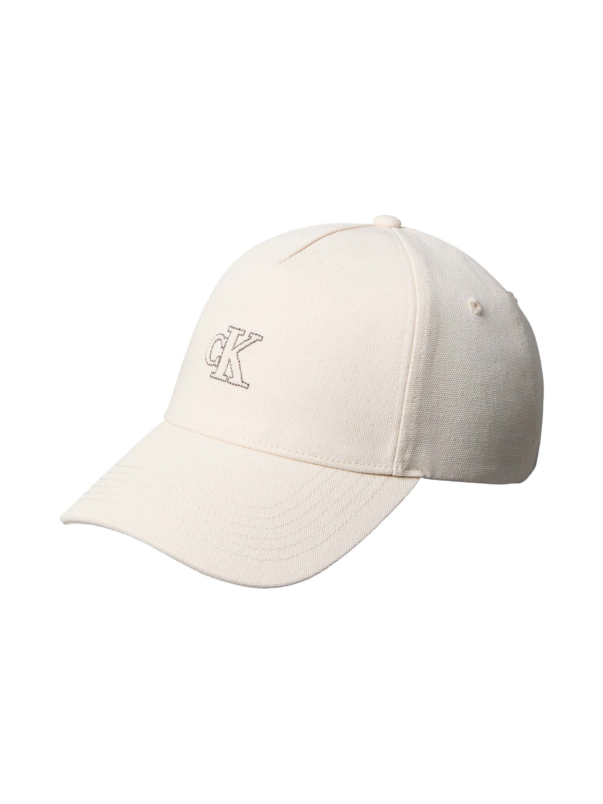 Calvin Klein Czapka Kobiety Bawełna beżowy