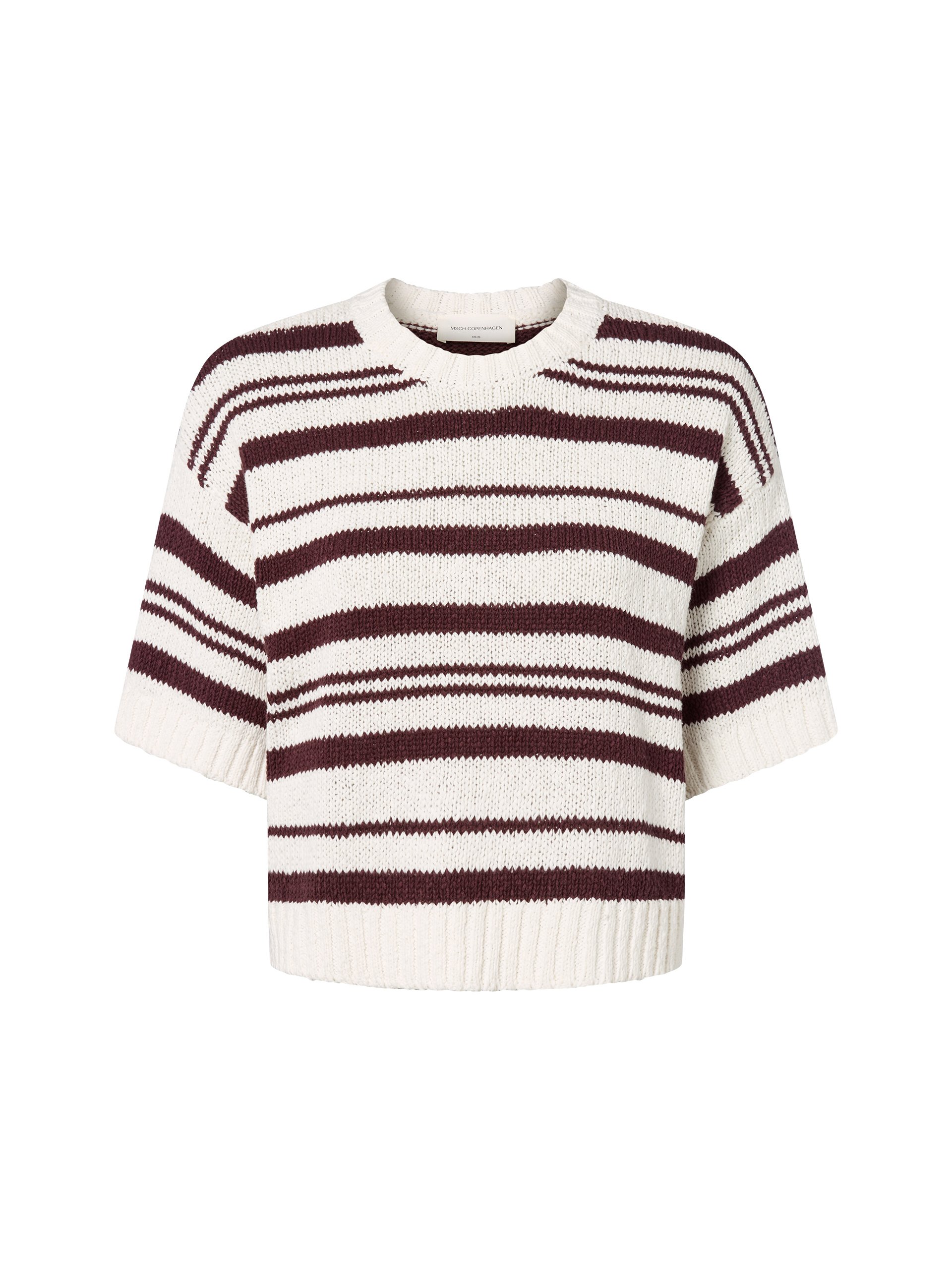 Msch Copenhagen Sweter - MSCHHannalie Kobiety Bawełna brązowy|biały, S/M