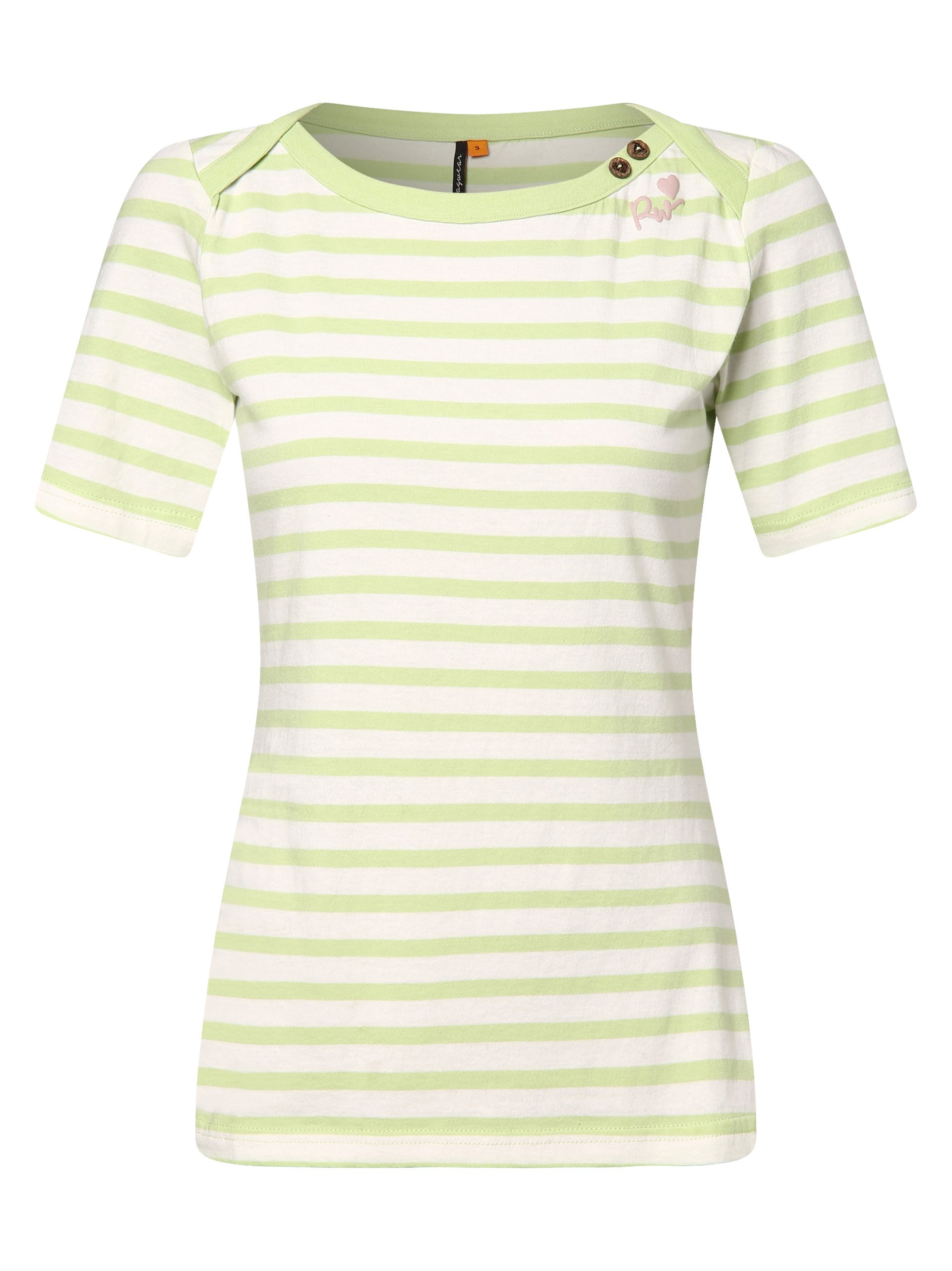 Ragwear Koszulka - Marina Kobiety Bawełna biały|zielony