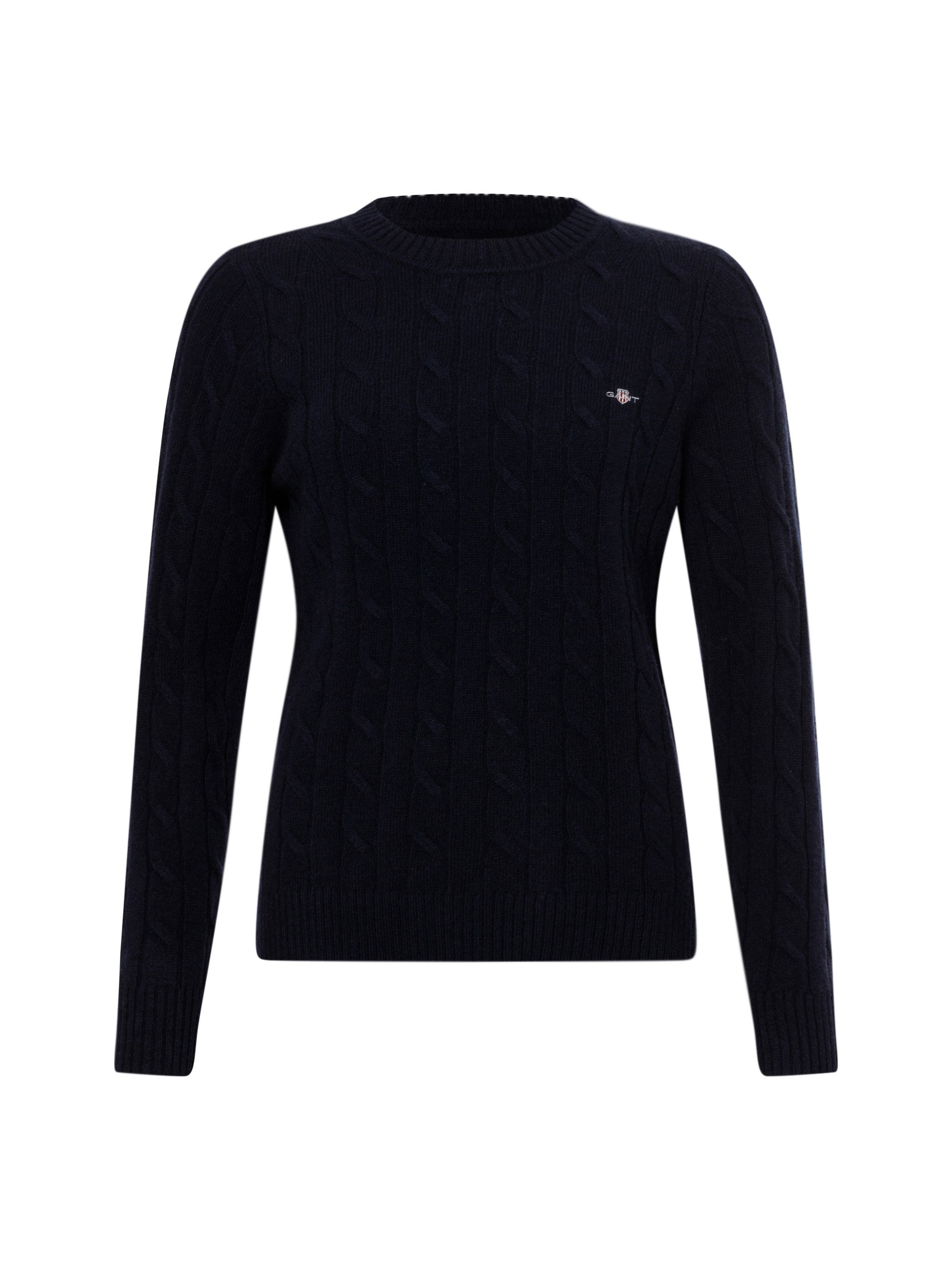 Gant sweter z dzianiny z wełny jagnięcej Kobiety Wełna niebieski