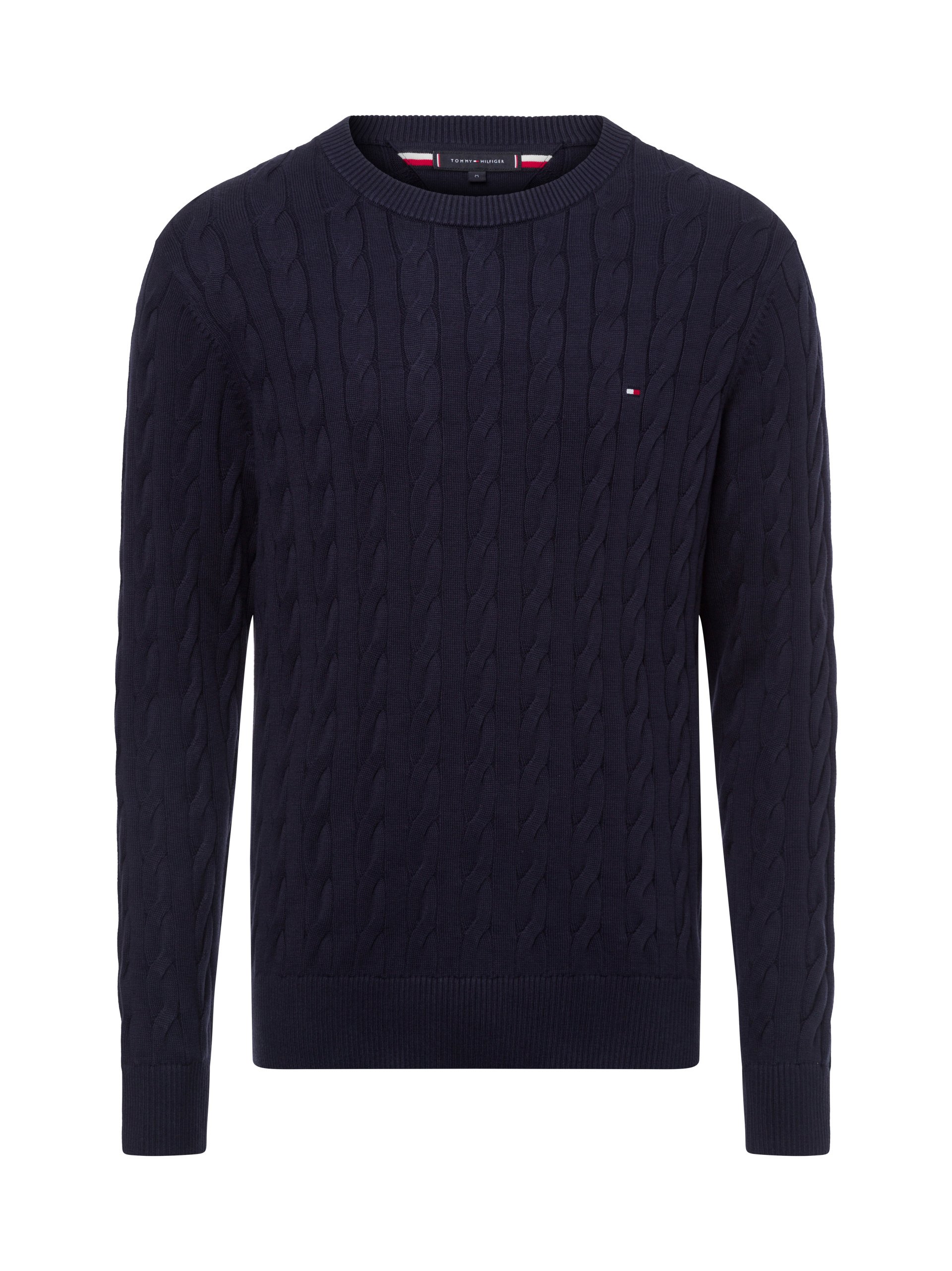Tommy Hilfiger sweter Mężczyźni drobna dzianina niebieski