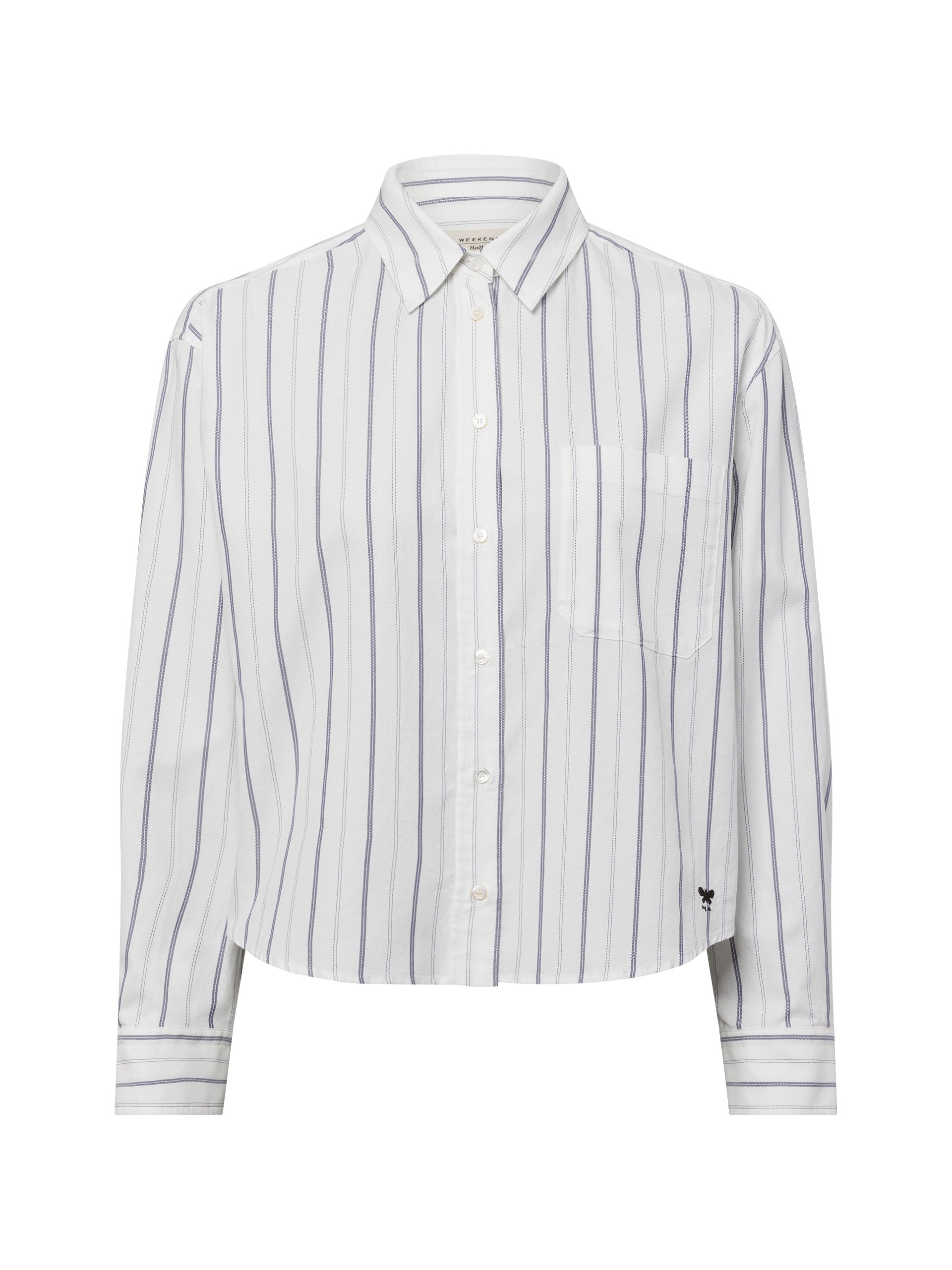 Weekend Max Mara Bluzka - Rubiera Kobiety Bawełna biały|niebieski