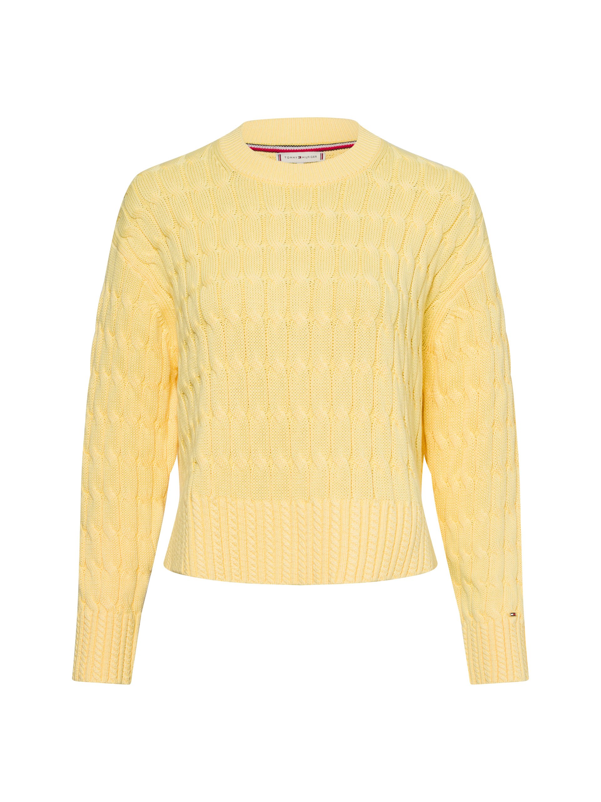 Tommy Hilfiger sweter z grubej dzianiny Kobiety Bawełna żółty