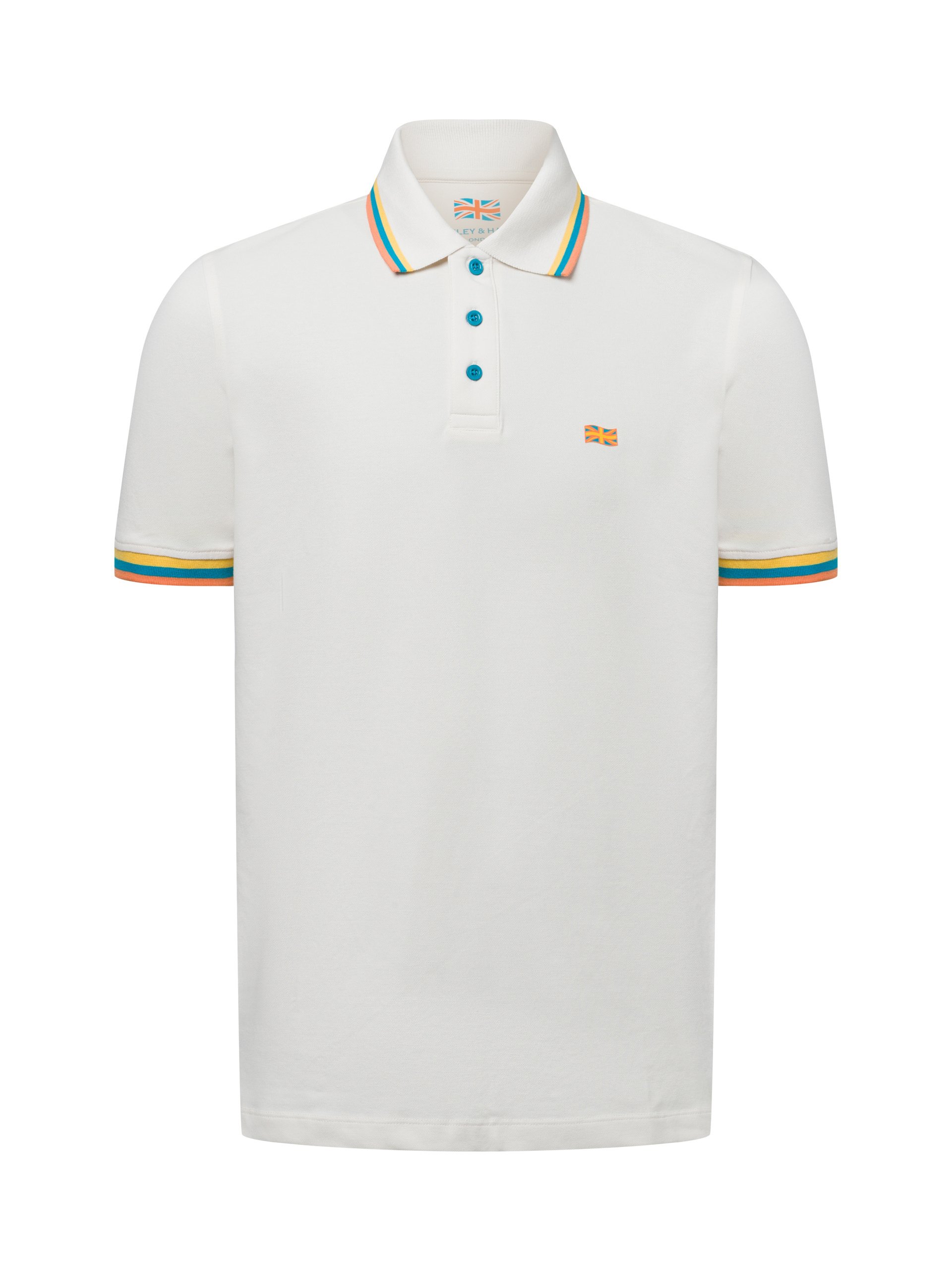 Finshley & Harding London koszulka polo Mężczyźni Bawełna beżowy