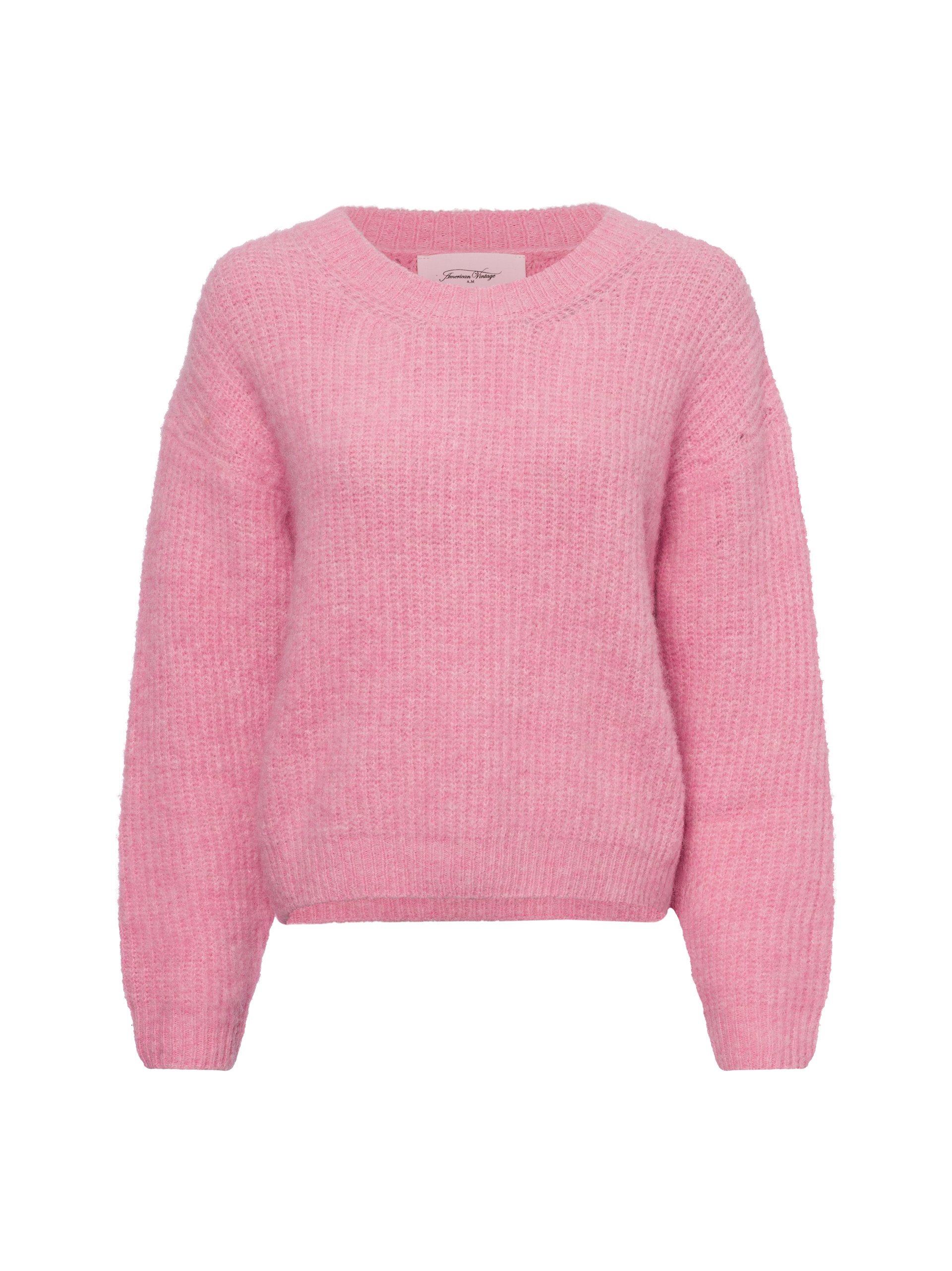 american vintage amerykański sweter z dzianiny vintage EAST Kobiety Wełna różowy