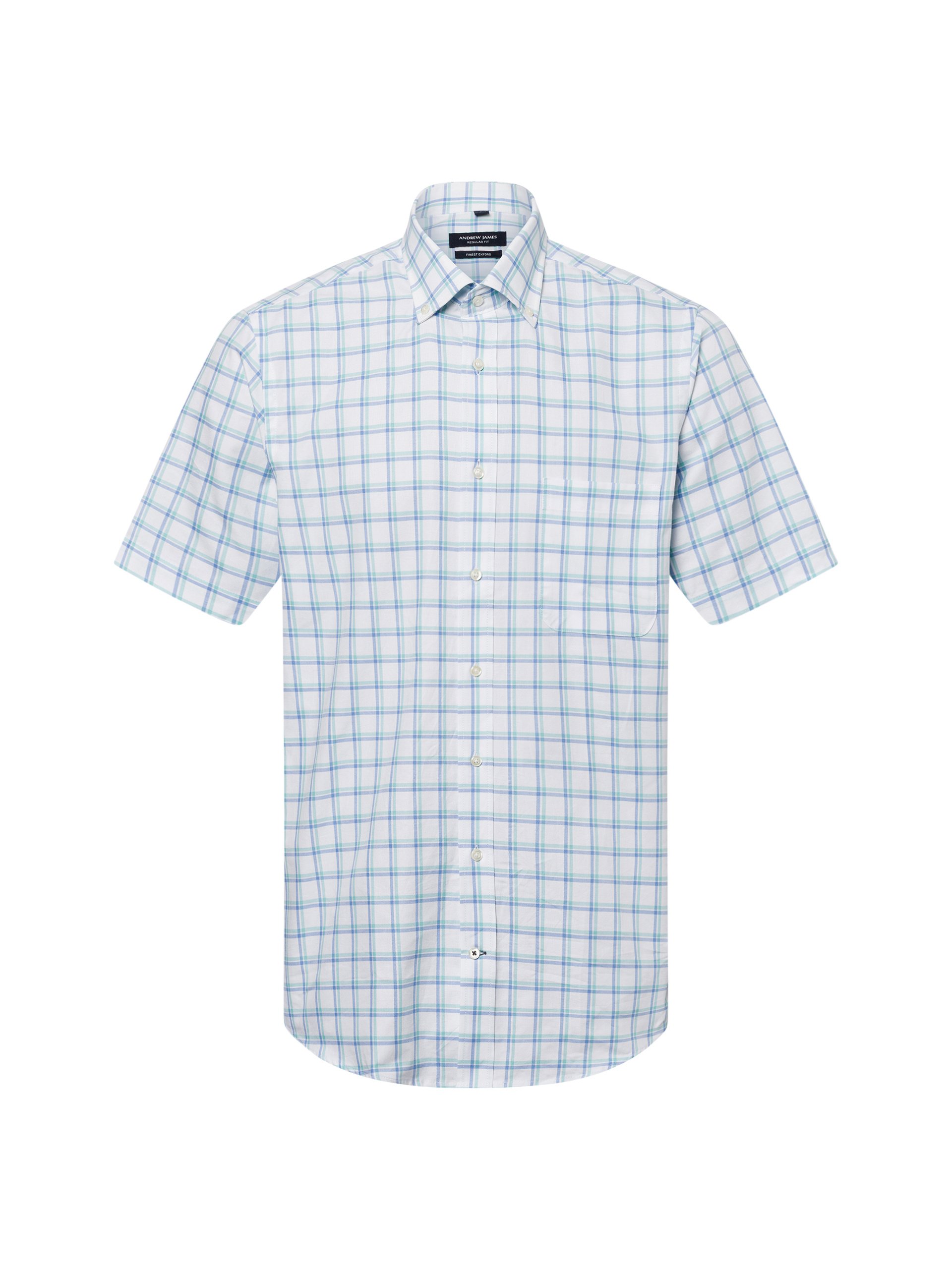 Andrew James koszula casual Mężczyźni Regular Fit Bawełna biały|niebieski|zielony