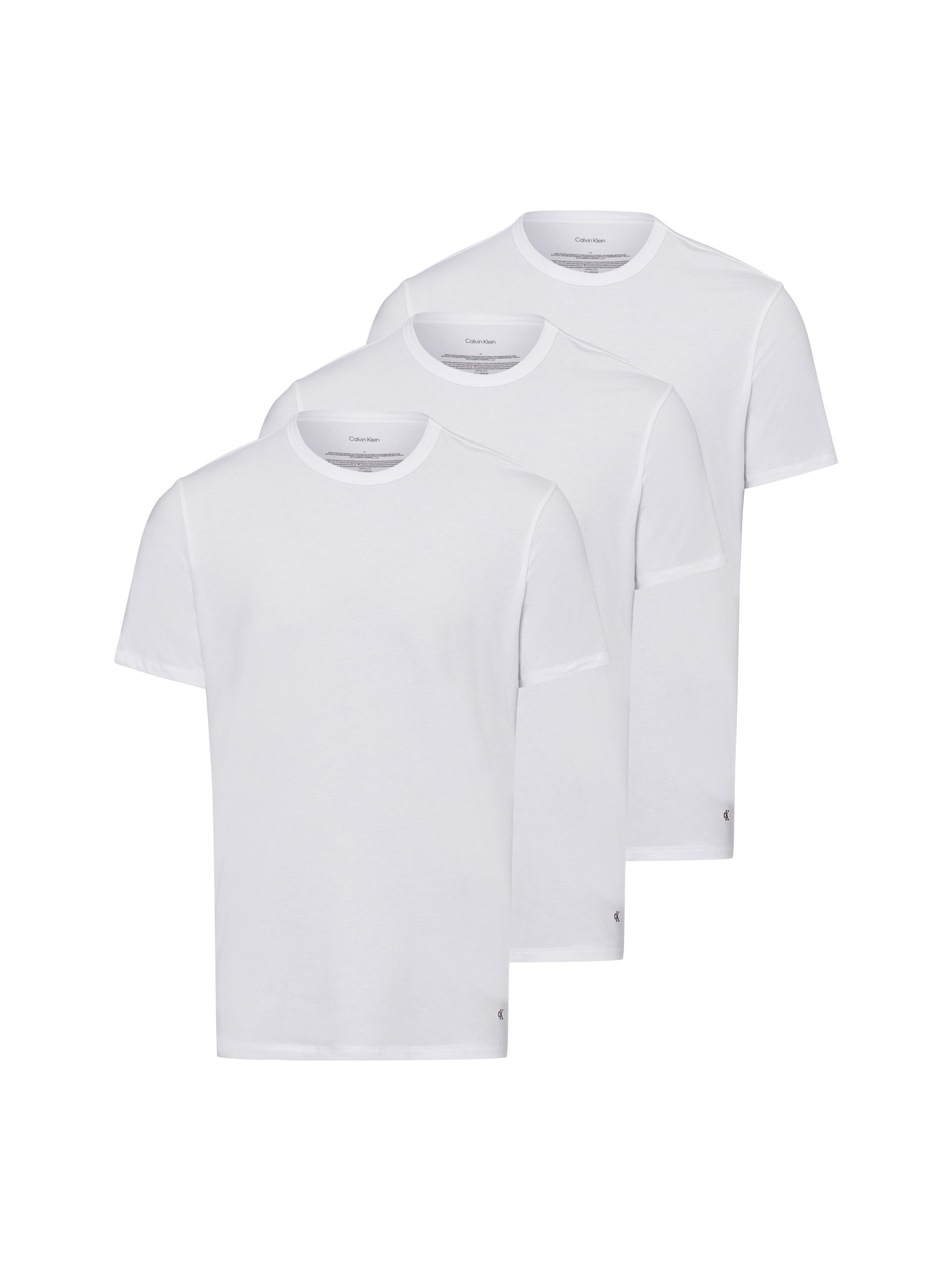 Calvin Klein T-shirt w 3-paku Mężczyźni Bawełna biały