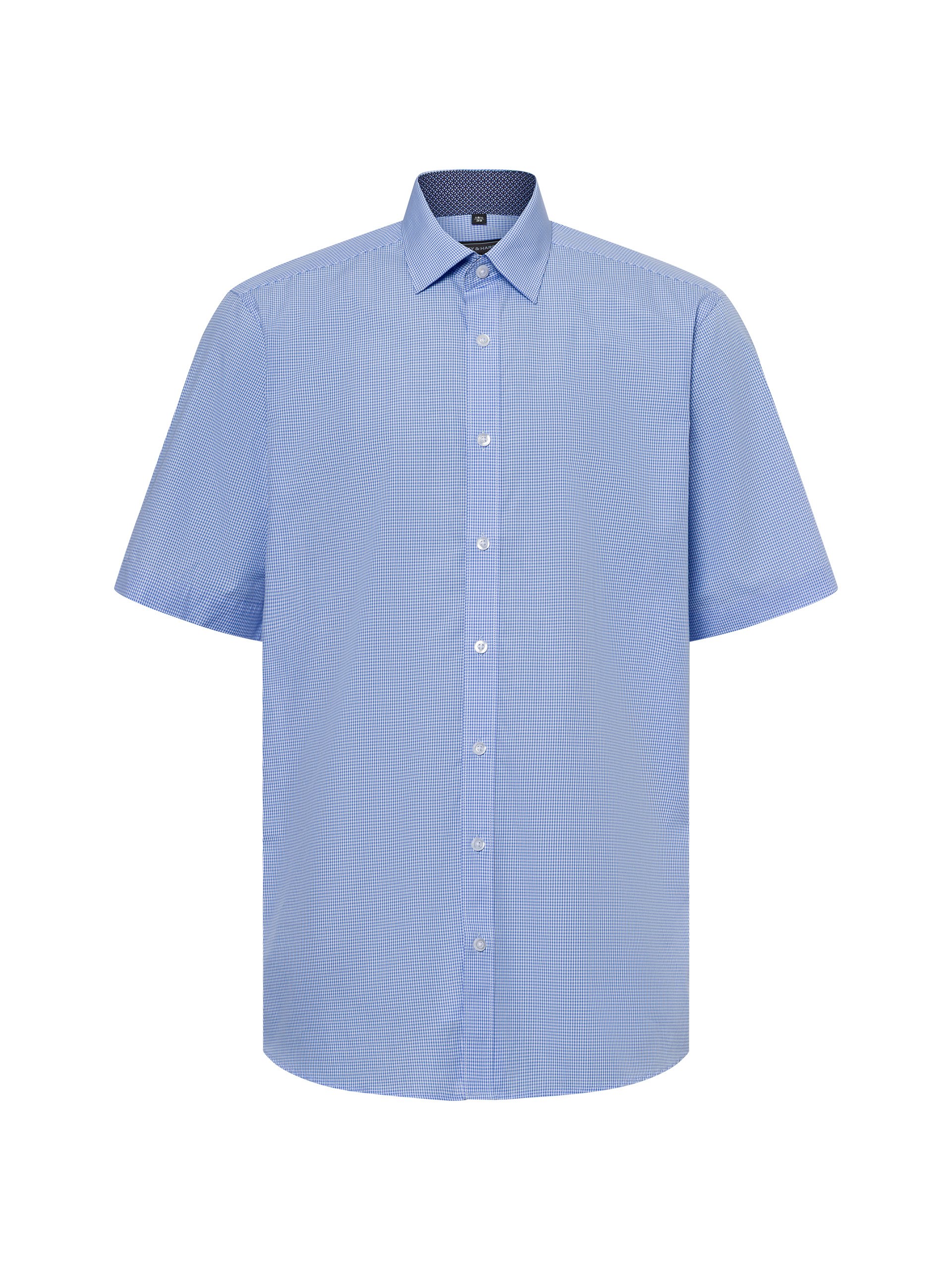 Finshley & Harding koszula biznesowa - Easy Care Mężczyźni Modern Fit Bawełna niebieski|biały