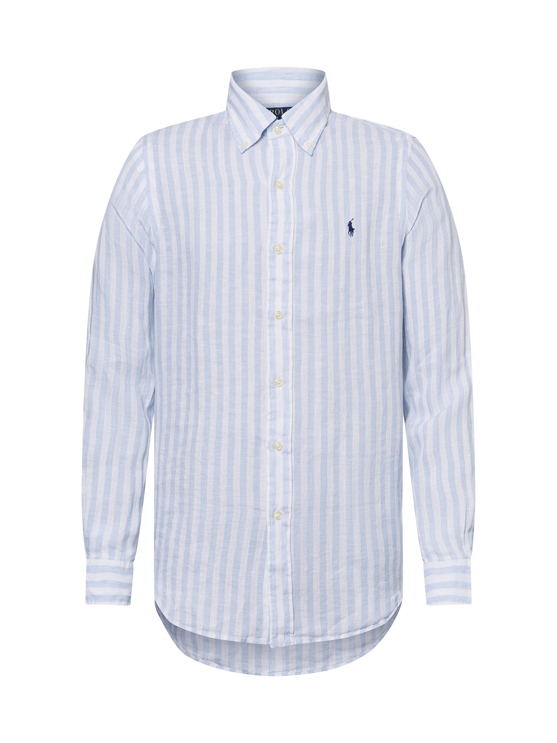 Polo Ralph Lauren koszula lniana na co dzień Mężczyźni Modern Fit len niebieski