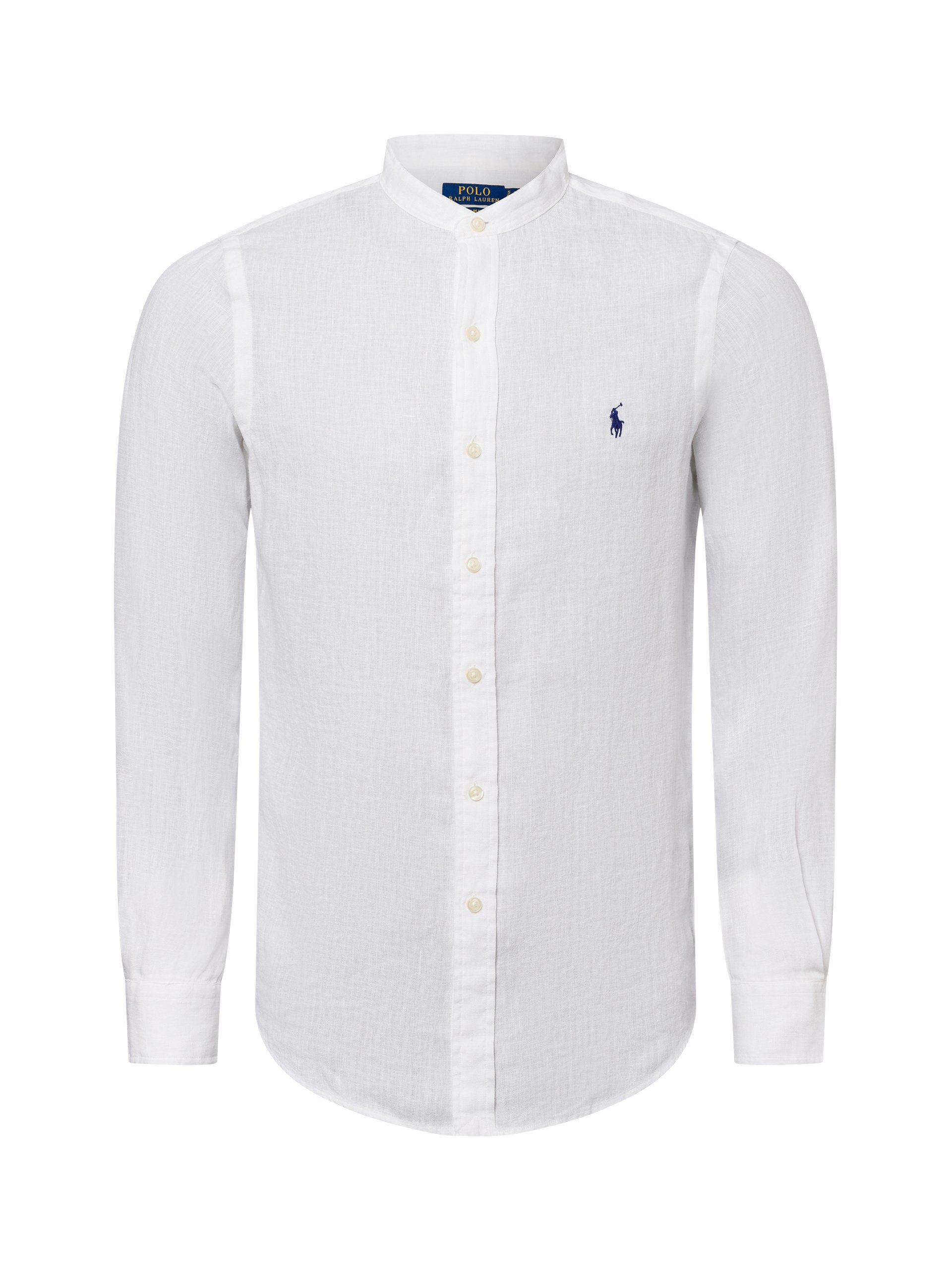 Polo Ralph Lauren koszula lniana Mężczyźni Slim Fit len biały