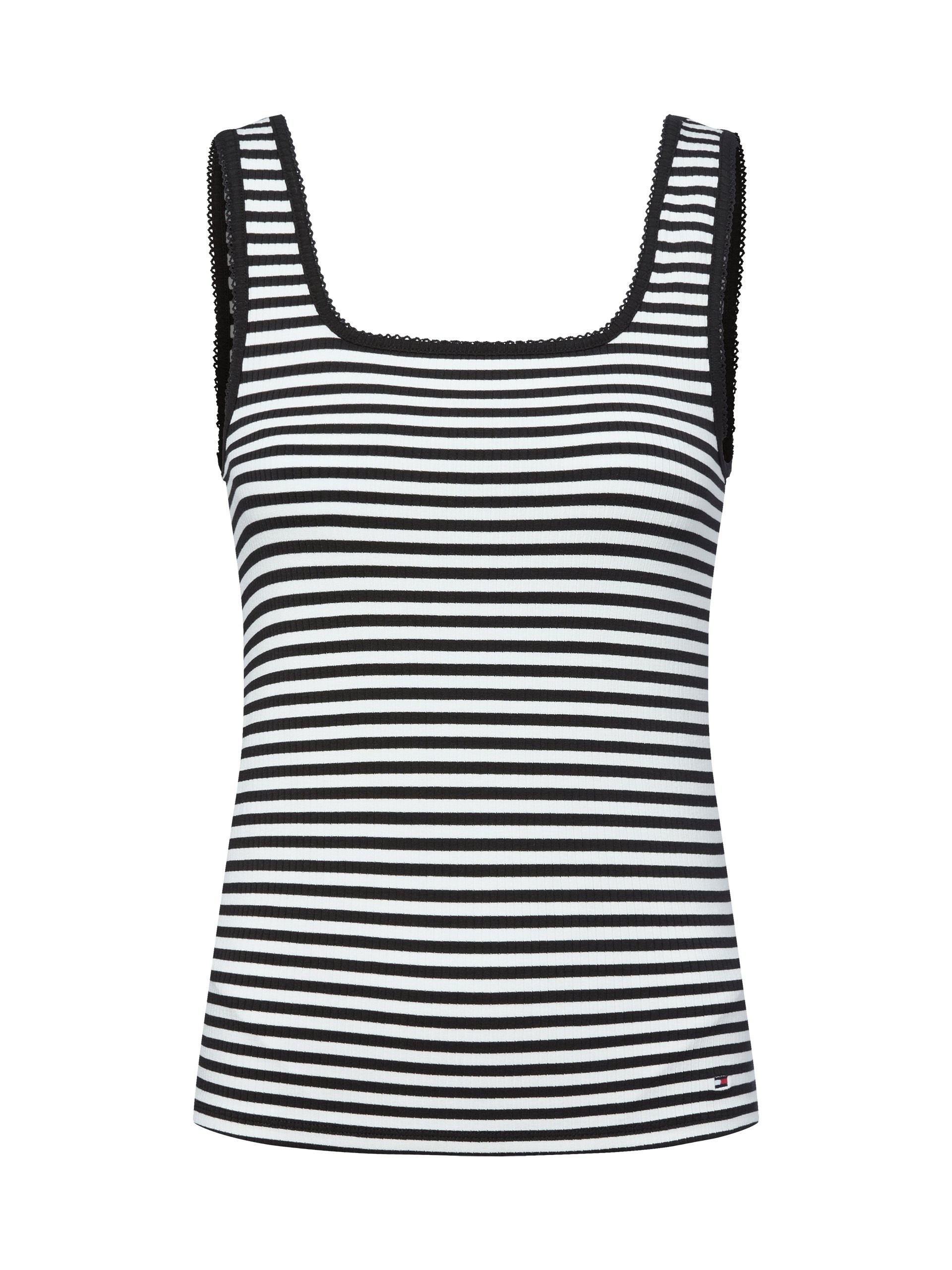 Tommy Hilfiger Top Kobiety Dżersej czarny|biały