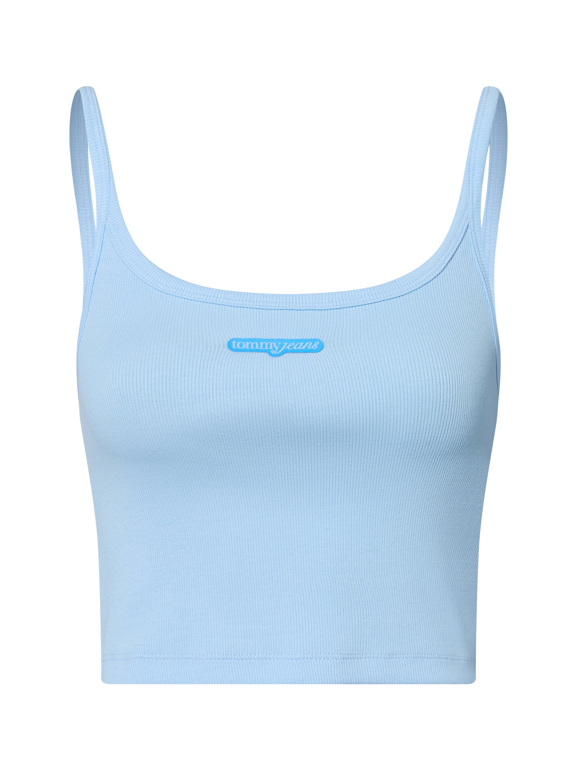 Tommy Jeans crop top Kobiety Bawełna niebieski