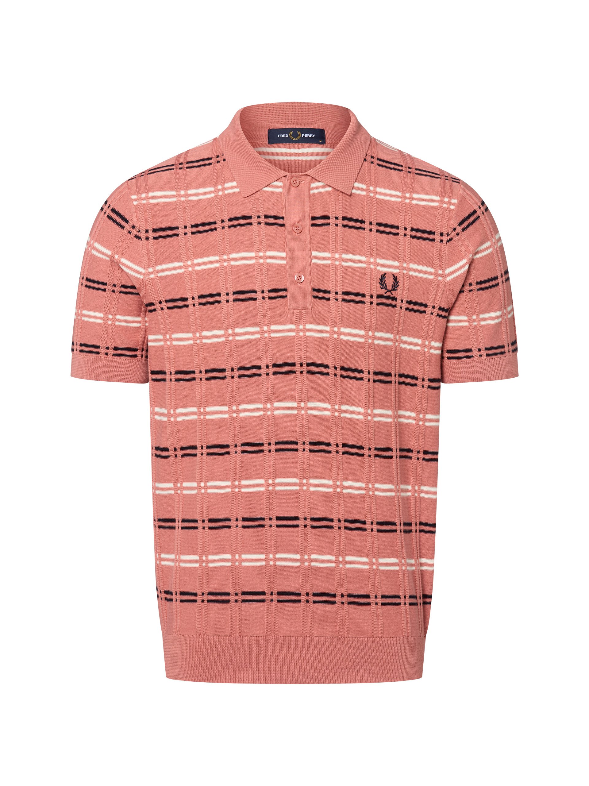 Fred Perry koszulka polo Mężczyźni Bawełna różowy|wielokolorowy