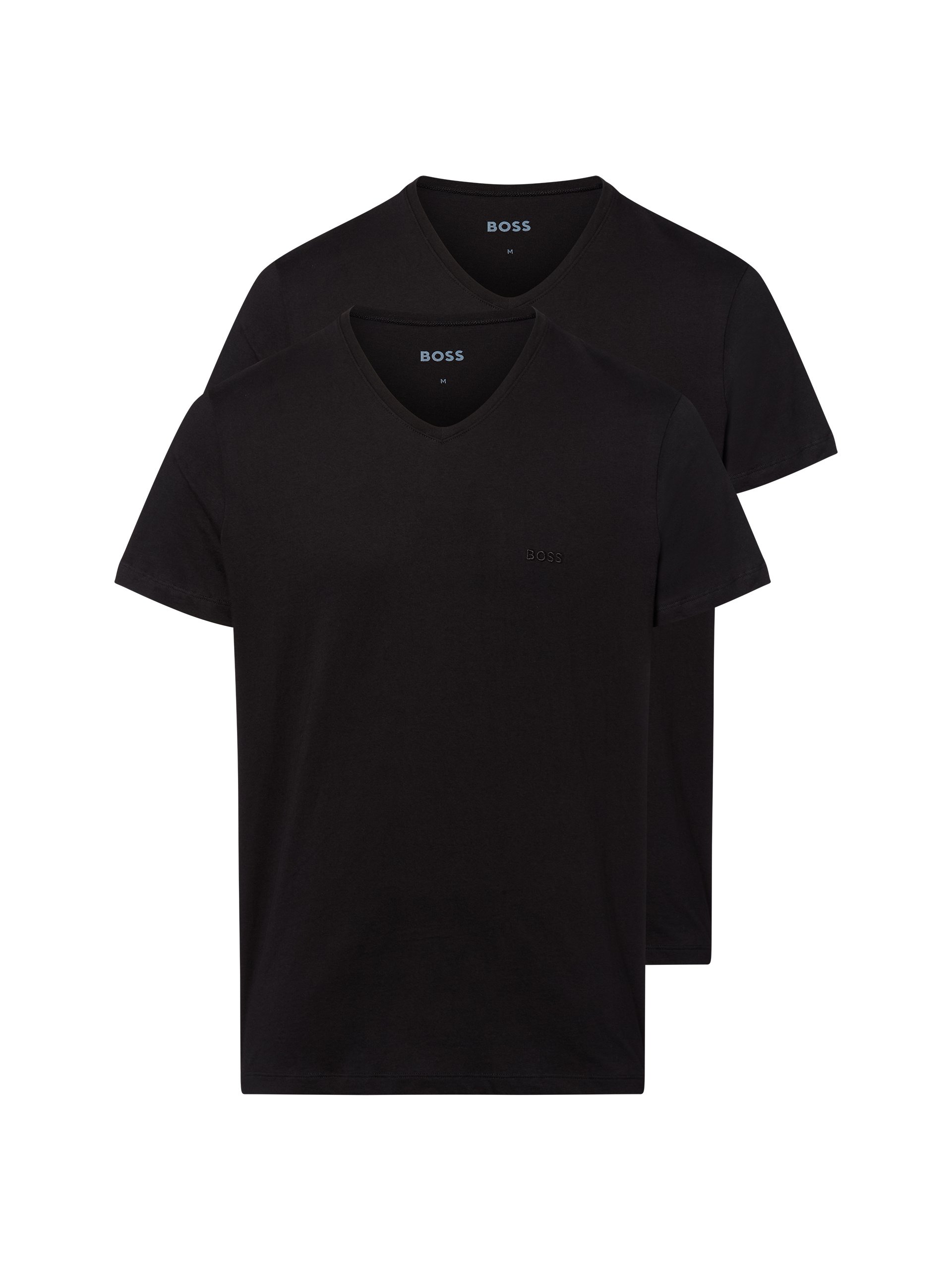 BOSS T-shirt w 2-paku Mężczyźni Bawełna czarny