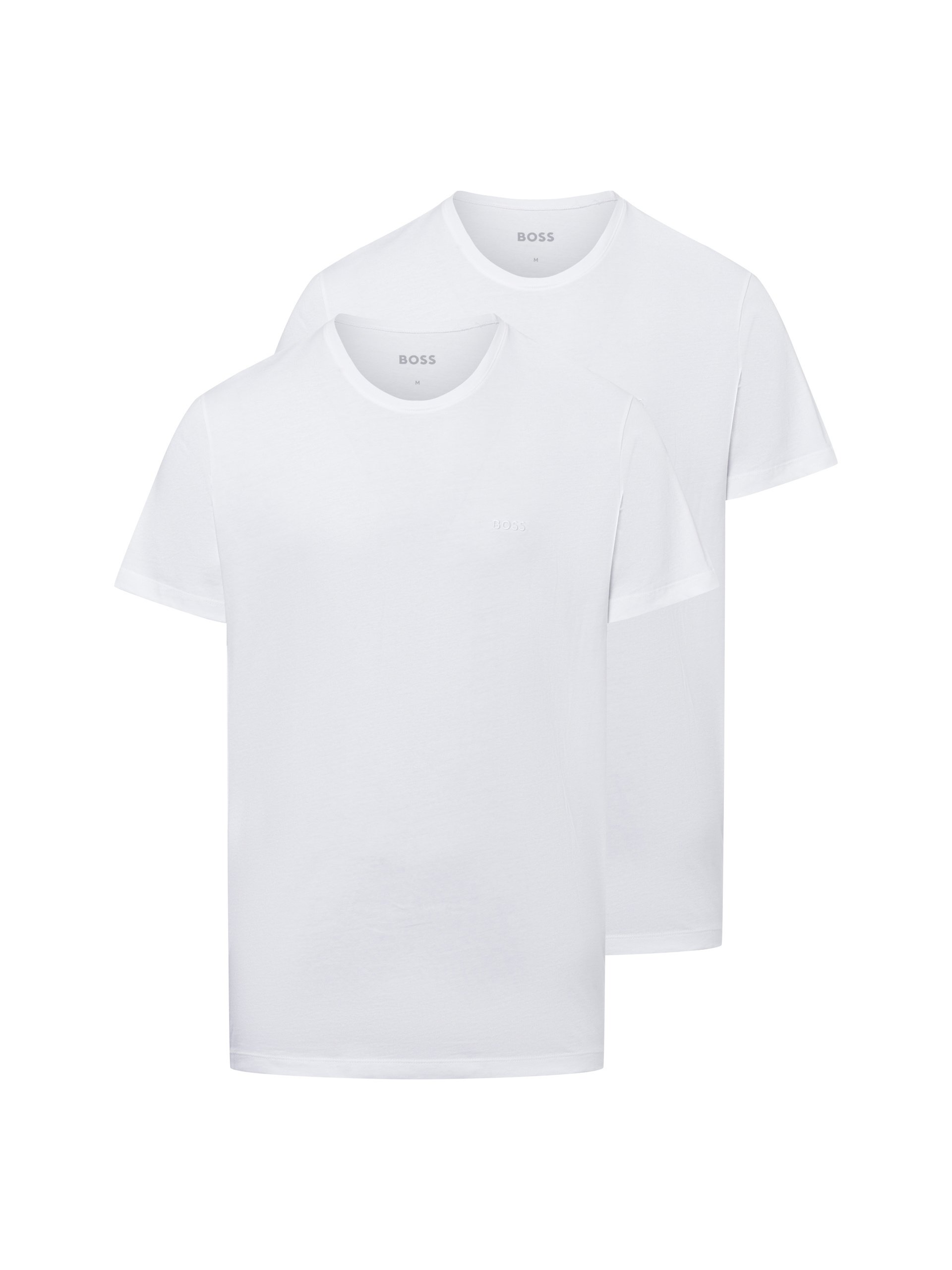 BOSS T-shirt w 2-paku Mężczyźni Bawełna biały