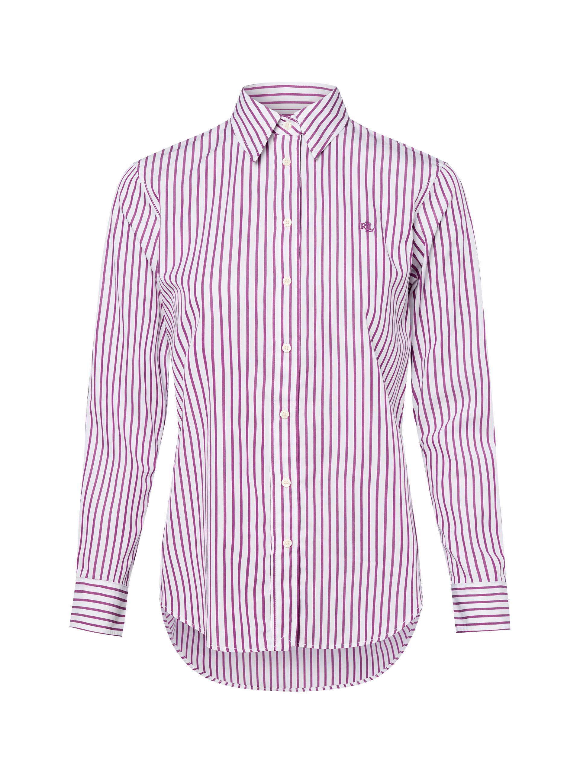 Lauren Ralph Lauren bluzka koszulowa Kobiety Bawełna lila|biały