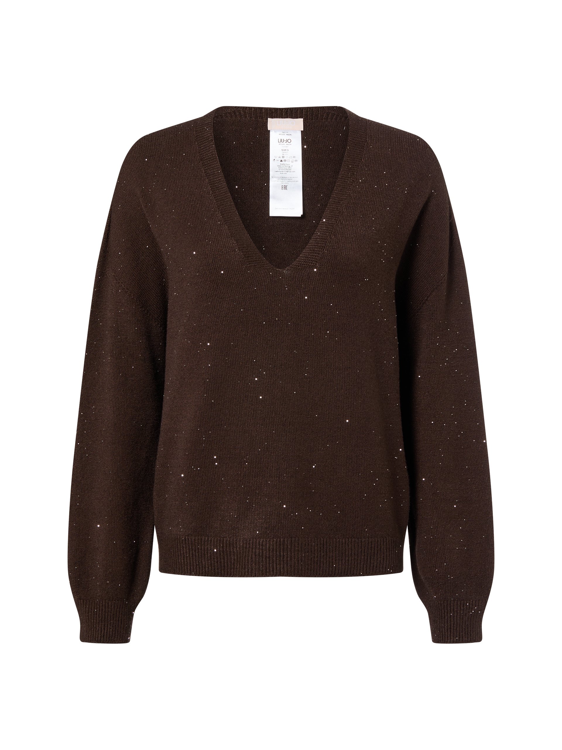 Liu Jo Collection sweter z cekinami Kobiety brązowy