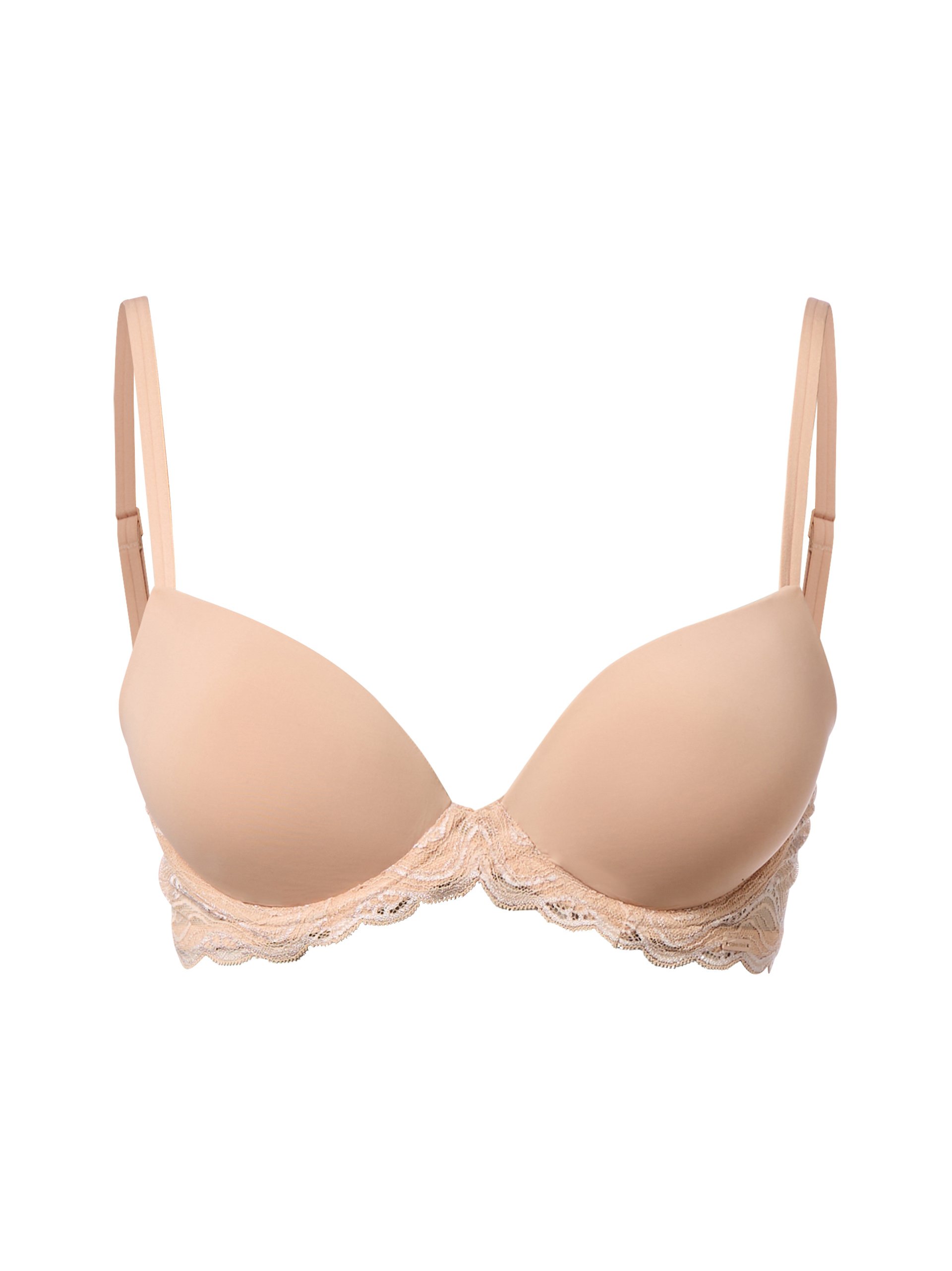 Calvin Klein biustonosz push-up - usztywniany - Demi Kobiety Sztuczne włókno beżowy, 85C