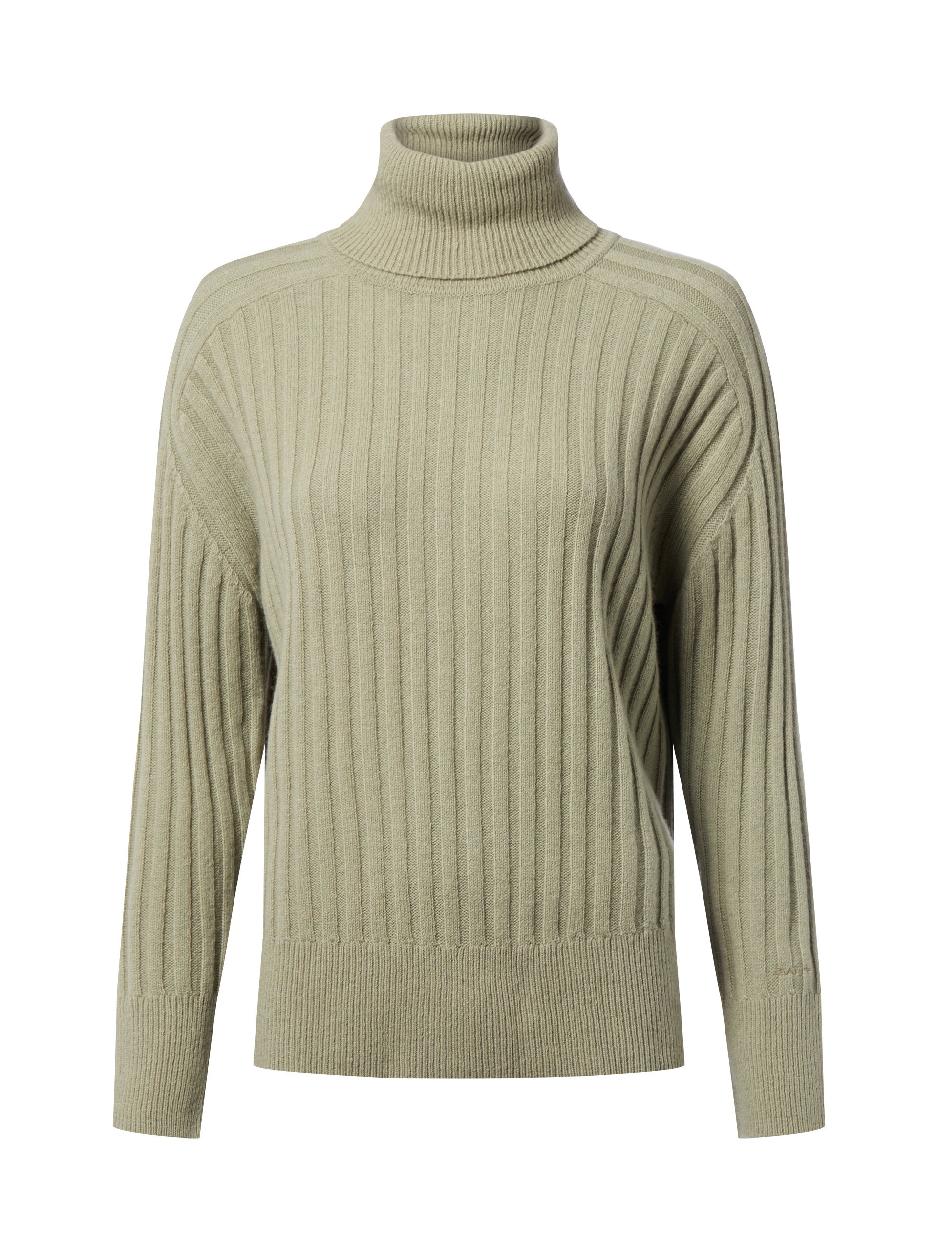 Gant sweter z dzianiny z zawartością wełny Kobiety zielony