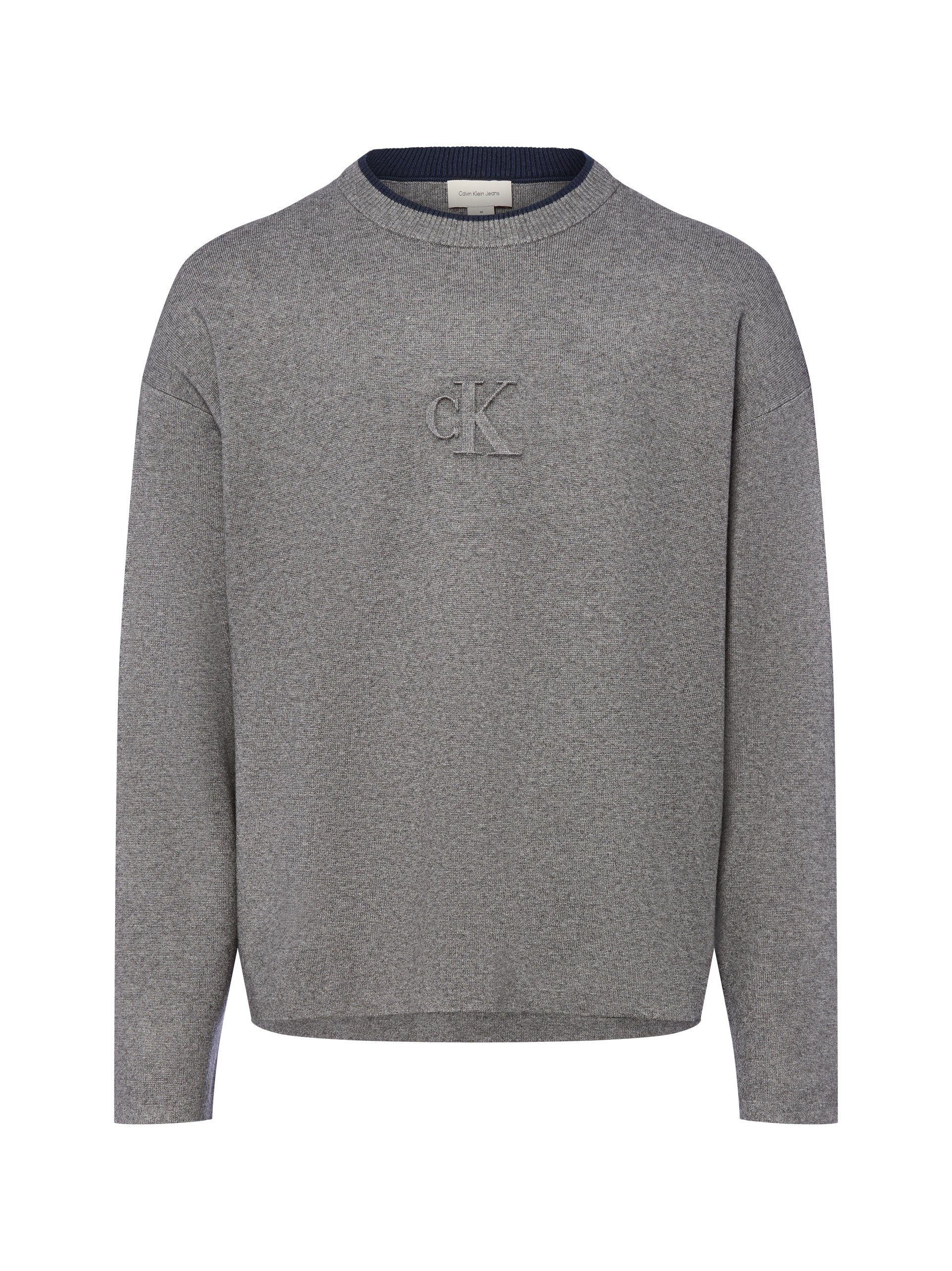 Calvin Klein Jeans sweter z dzianiny Mężczyźni drobna dzianina szary
