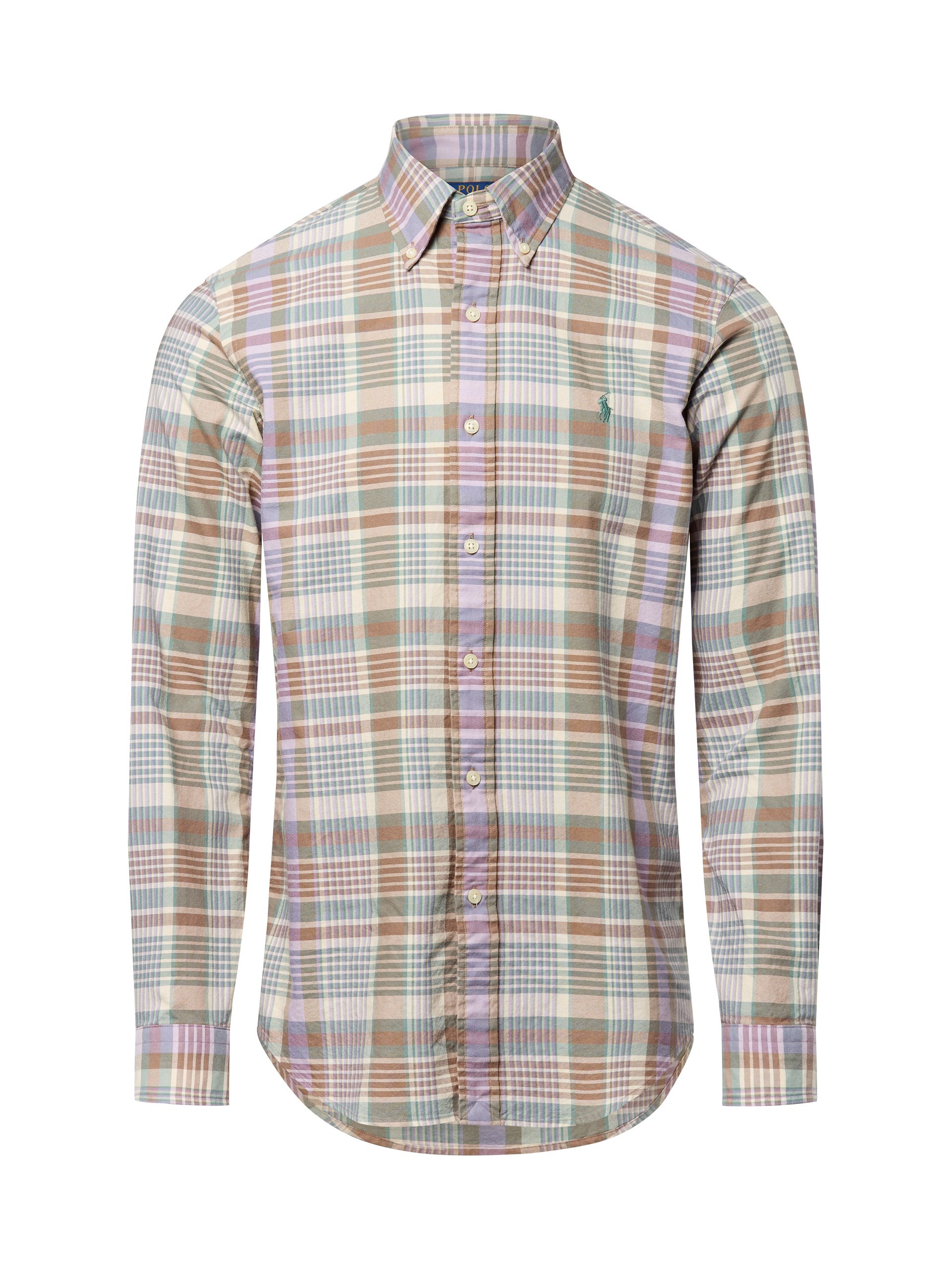 Polo Ralph Lauren koszula w kratę Mężczyźni Modern Fit Bawełna zielony|lila|beżowy