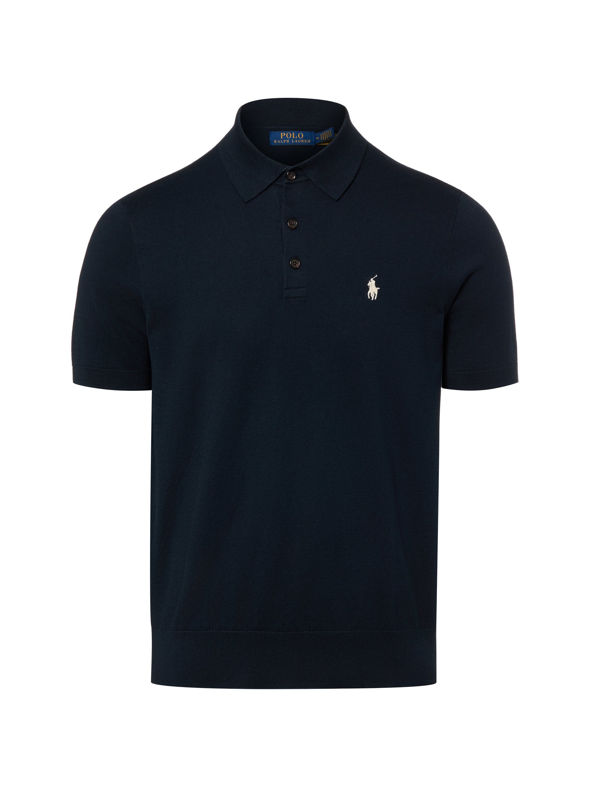 Polo Ralph Lauren koszulka polo z dzianiny Mężczyźni drobna dzianina niebieski