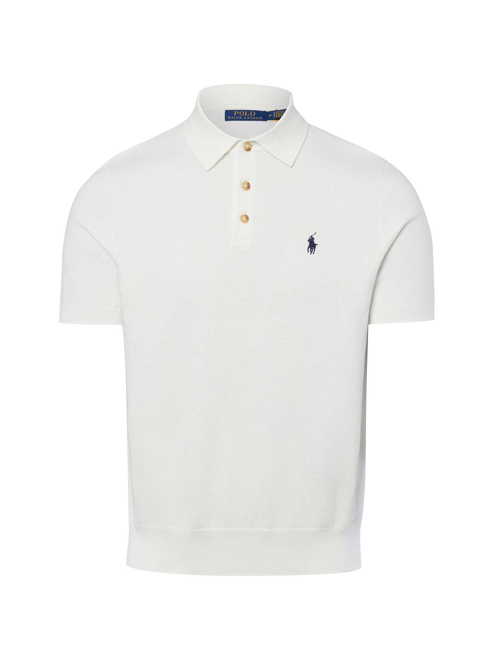 Polo Ralph Lauren koszulka polo z dzianiny Mężczyźni drobna dzianina biały