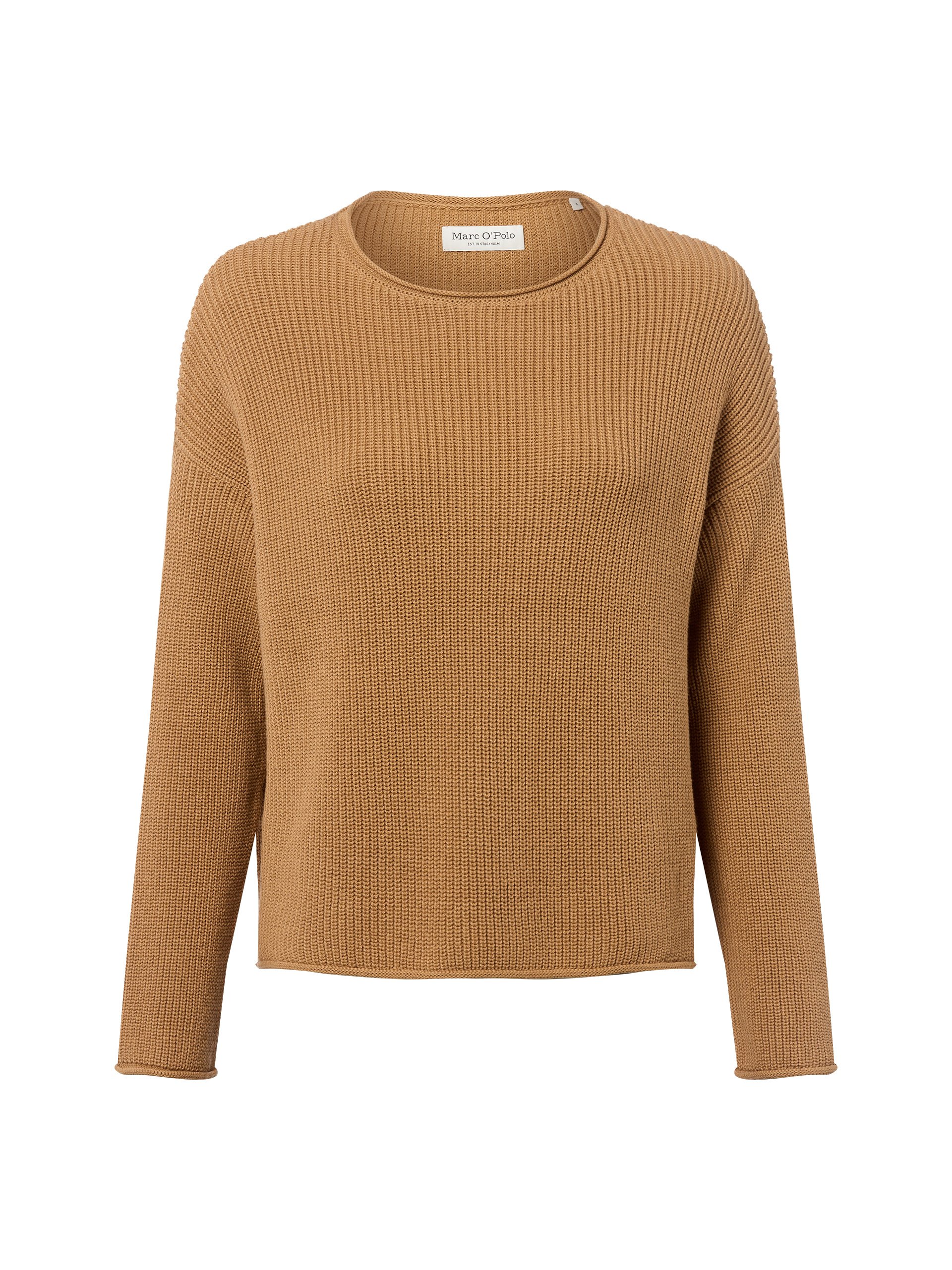 Marc O'Polo Sweter z dzianiny Kobiety Prążki brązowy
