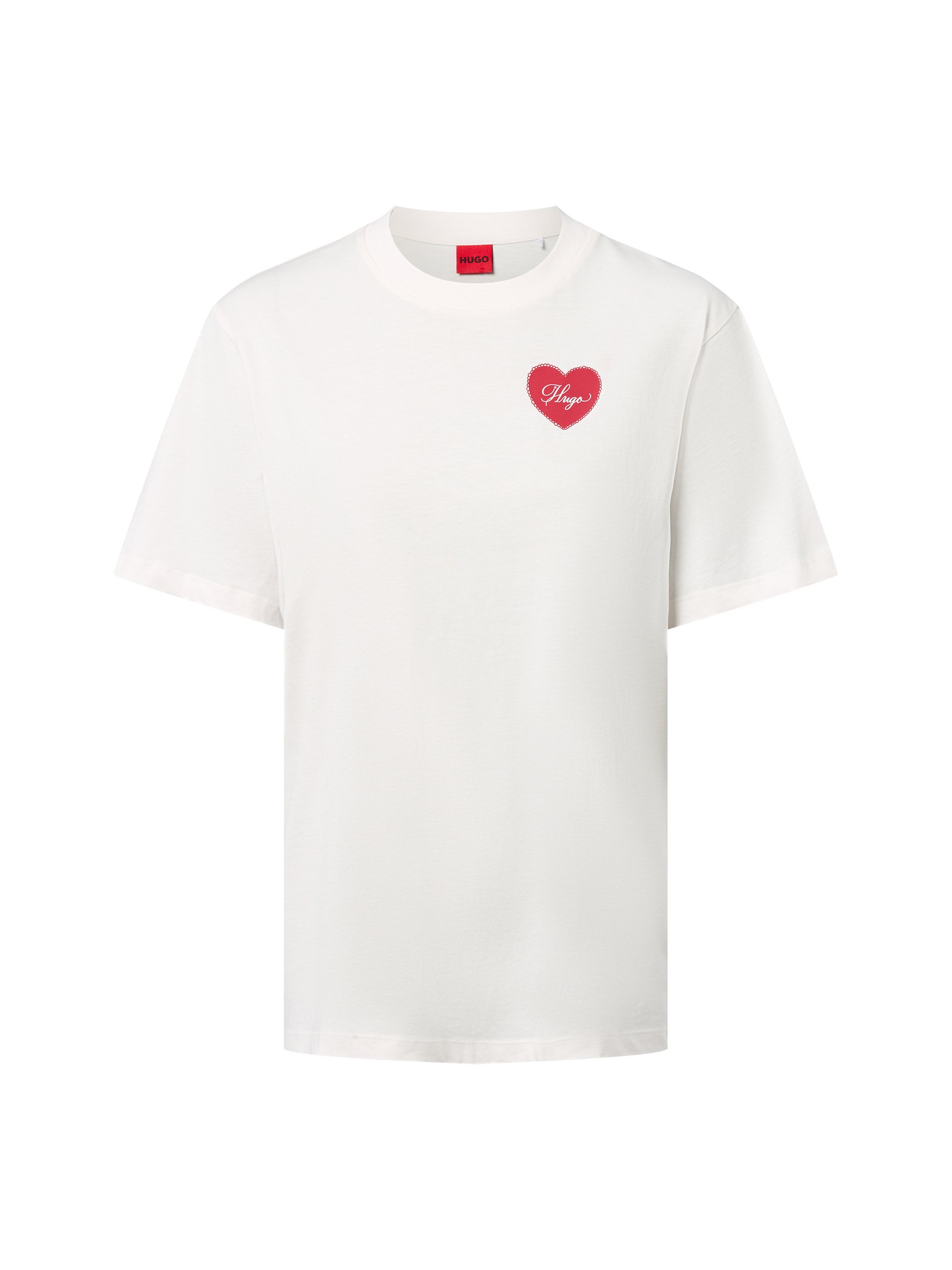 HUGO Koszulka - Vintage Tee Kobiety Bawełna biały