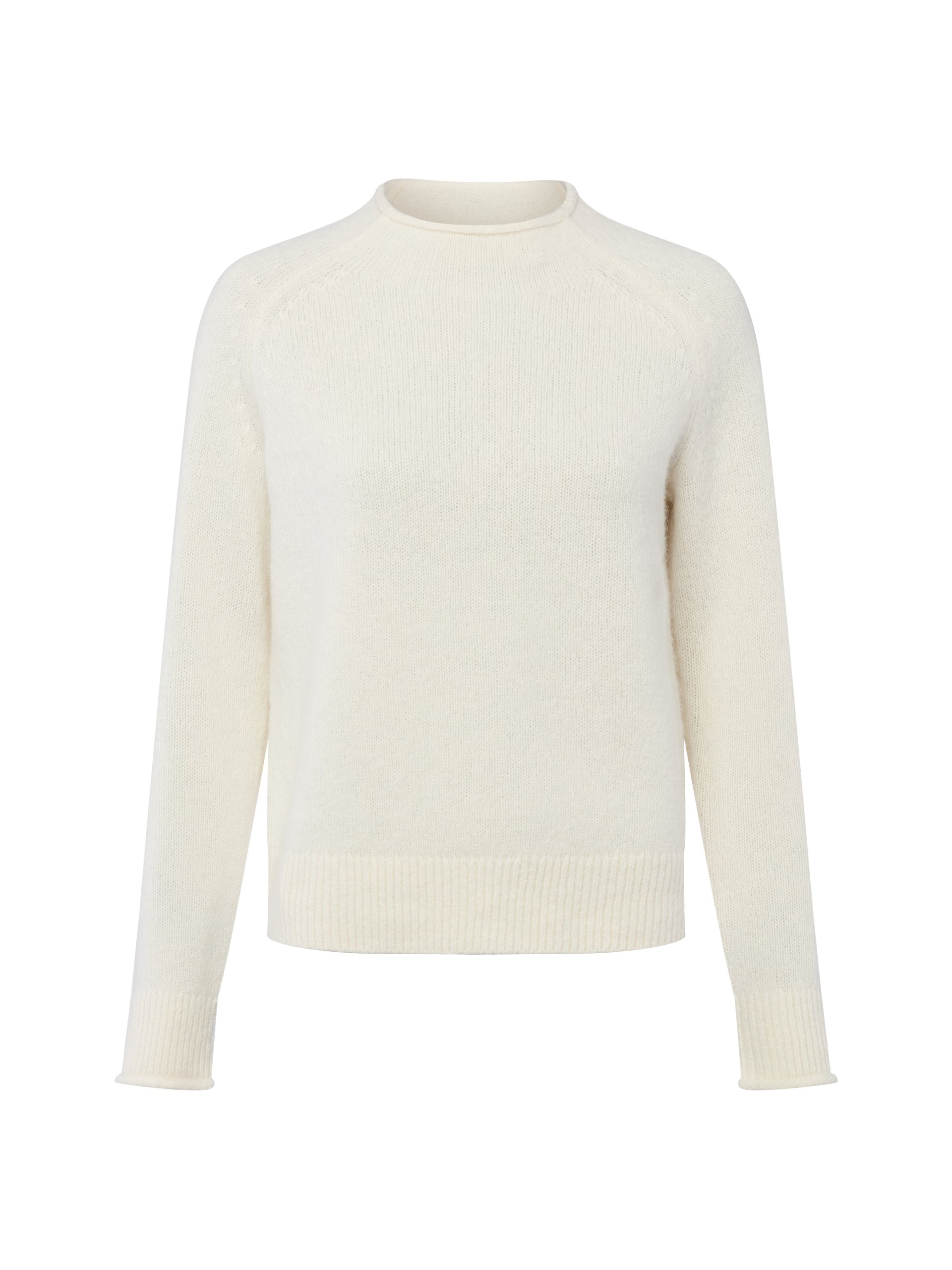 BOSS Orange sweter z dzianiny z wełną i alpaką - Fesperanasy Kobiety biały