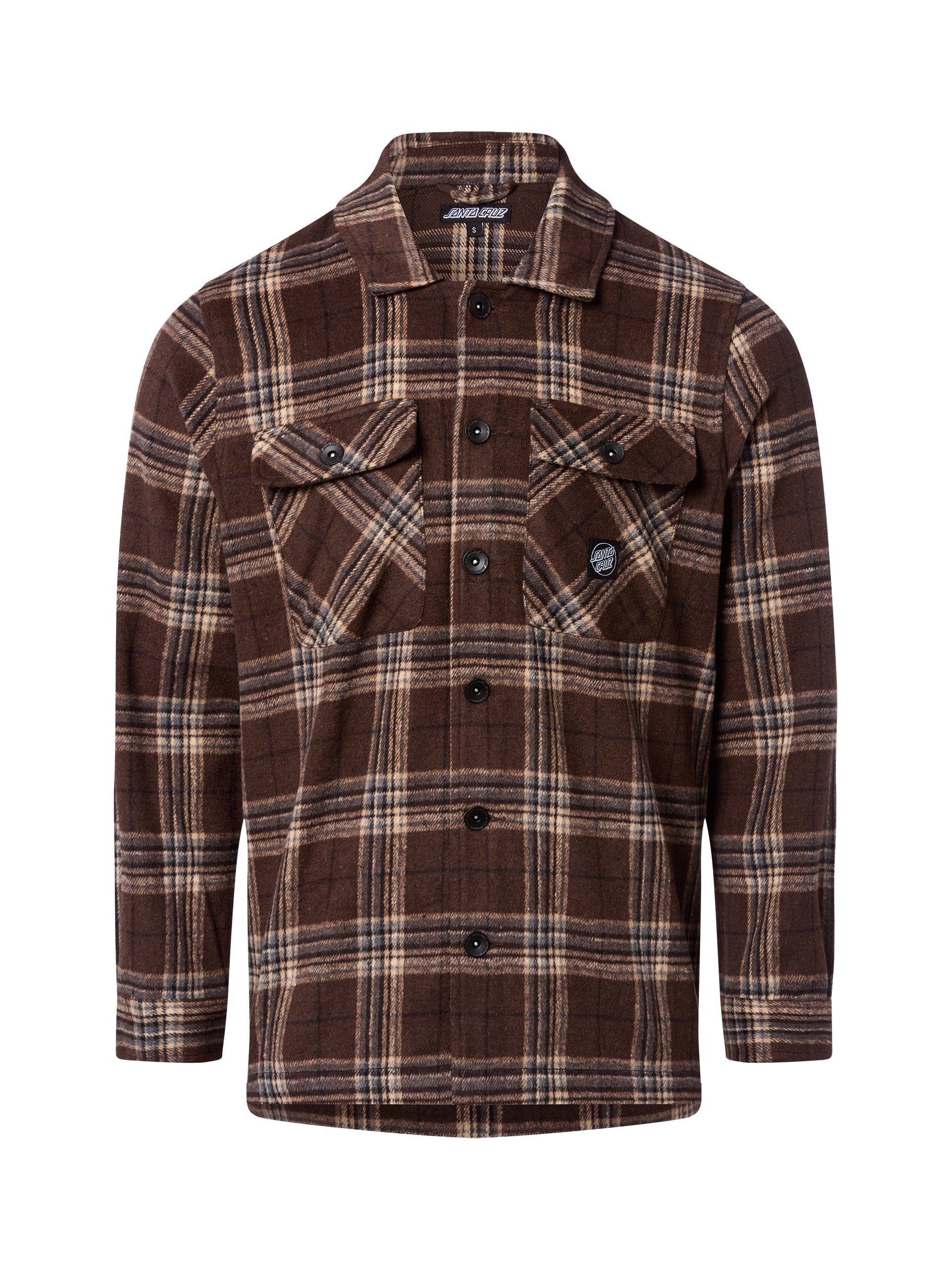 Santa Cruz koszula casual - Lodge Shirt Mężczyźni Comfort Fit brązowy