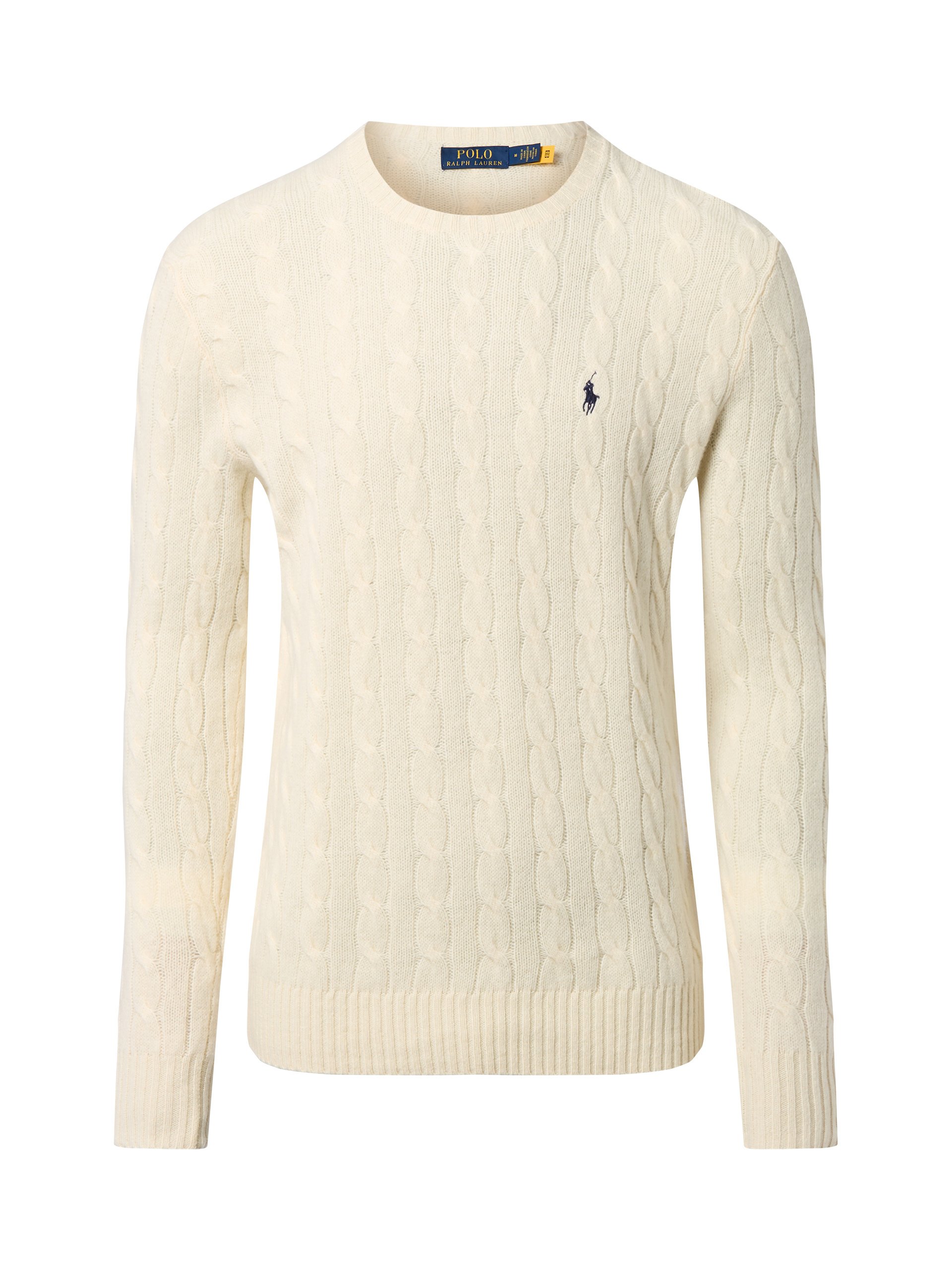 Polo Ralph Lauren sweter z dzianiny z zawartością kaszmiru Mężczyźni Wełna biały