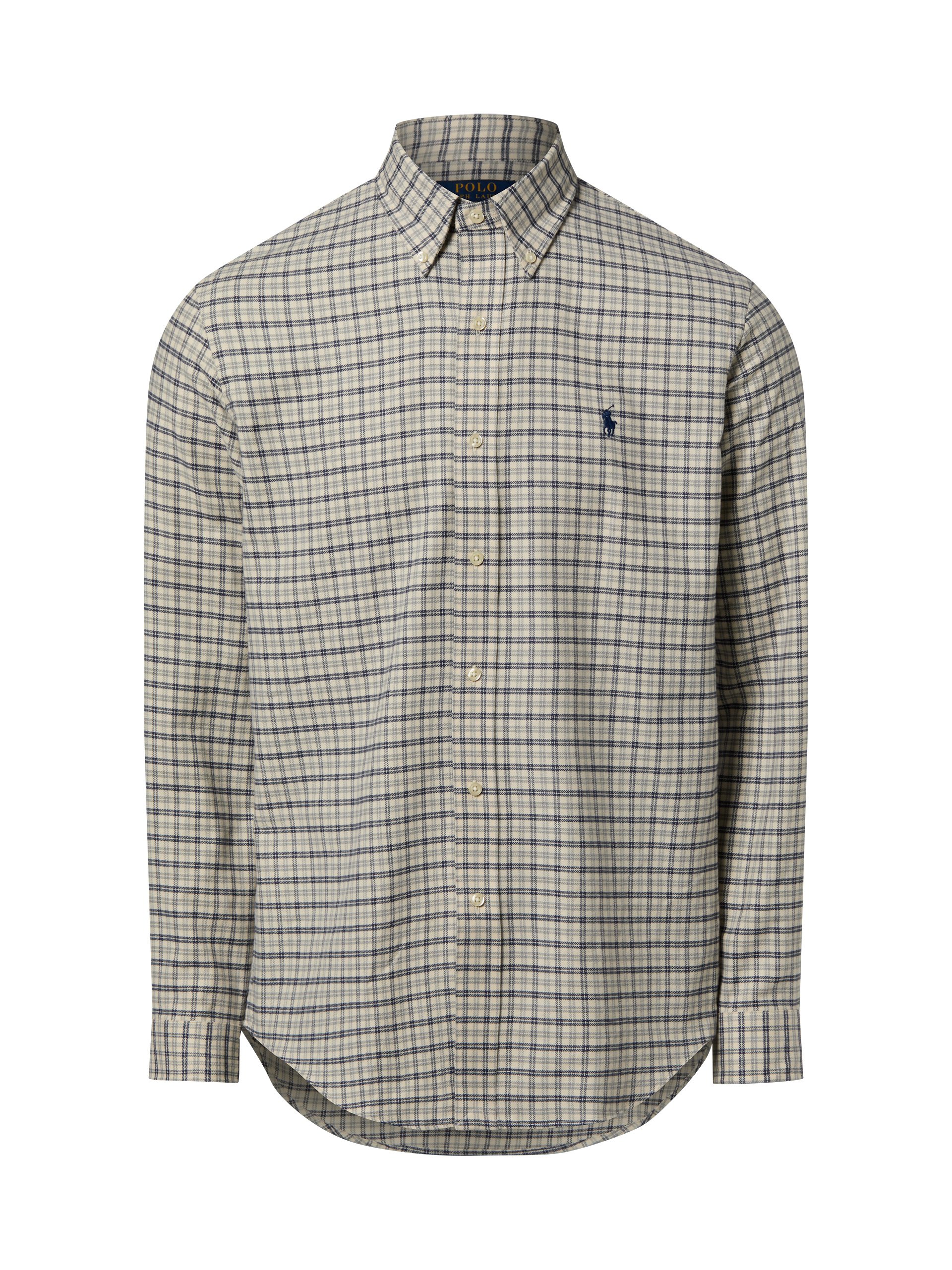 Polo Ralph Lauren koszula flanelowa Mężczyźni Modern Fit Bawełna beżowy|niebieski